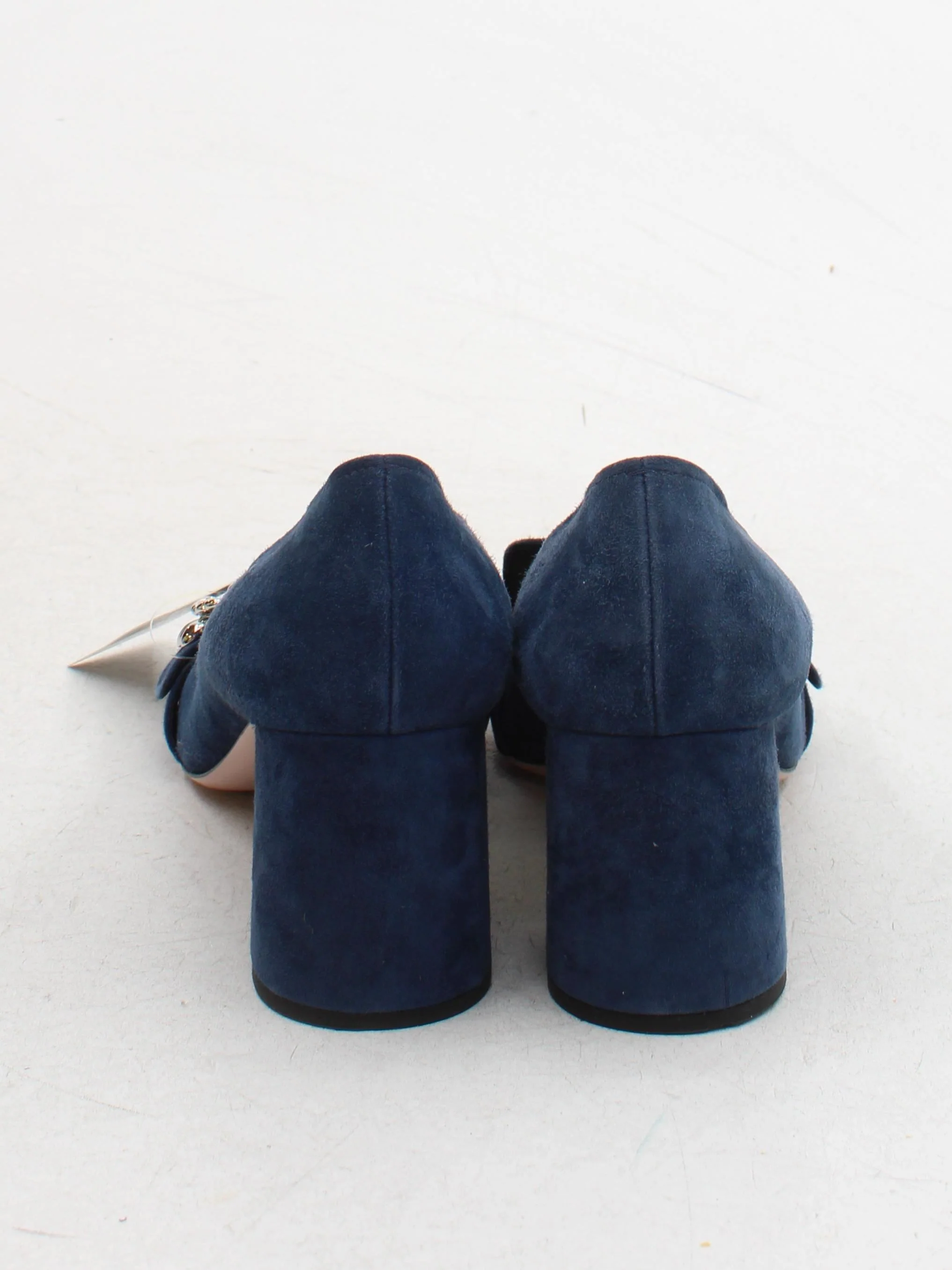 Prada Women's Heels UK 6.5 Blue 100% Suede Court - Image 3