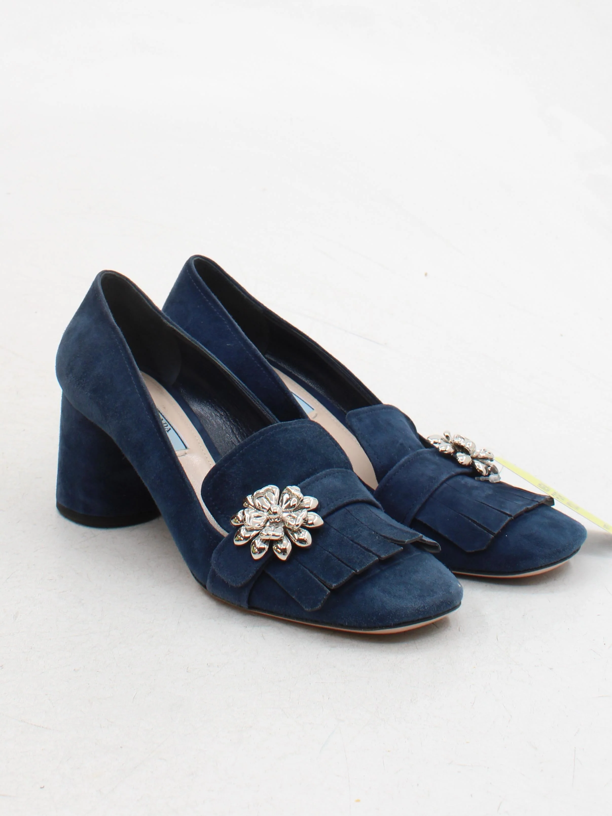 Prada Women's Heels UK 6.5 Blue 100% Suede Court - Image 4