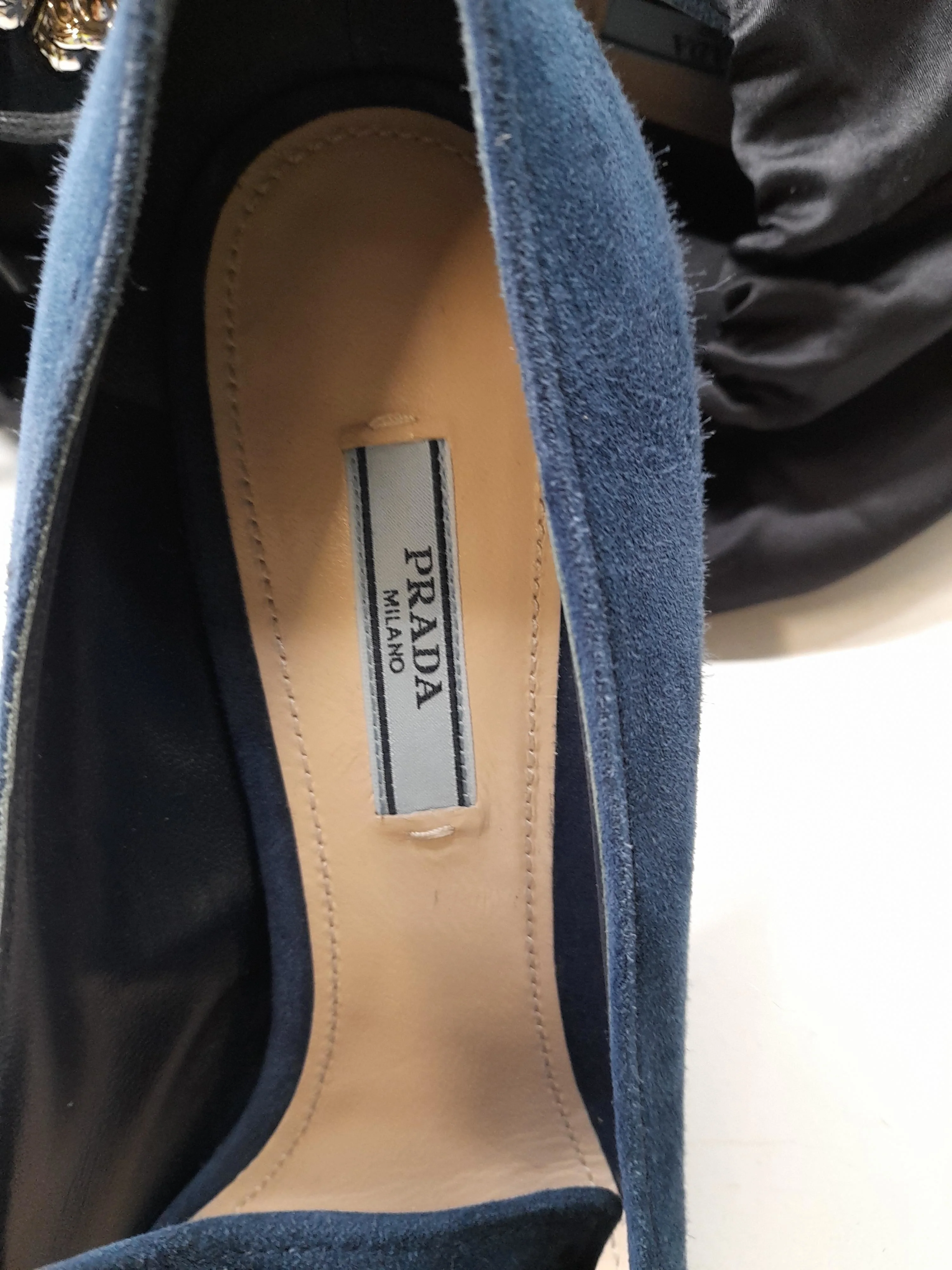 Prada Women's Heels UK 6.5 Blue 100% Suede Court - Image 8