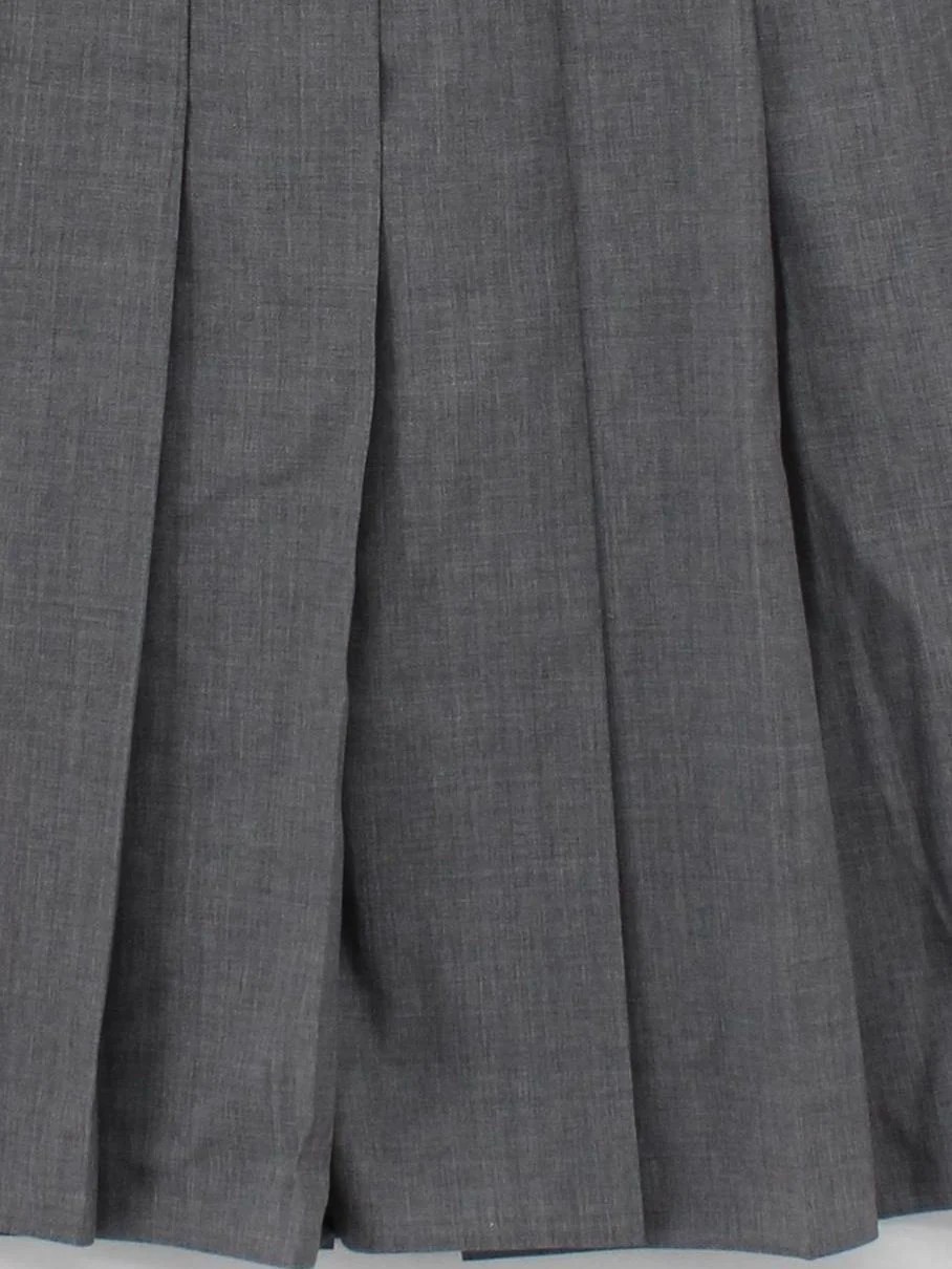 Prada Women's Midi Skirt UK 8 Grey Wool with Acetate, Rayon Midi Pleated - Image 4