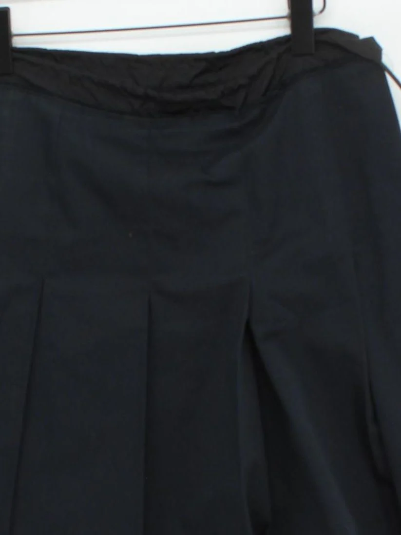 Prada Women's Mini Skirt UK 14 Black Cotton with Other Short Mini - Image 3