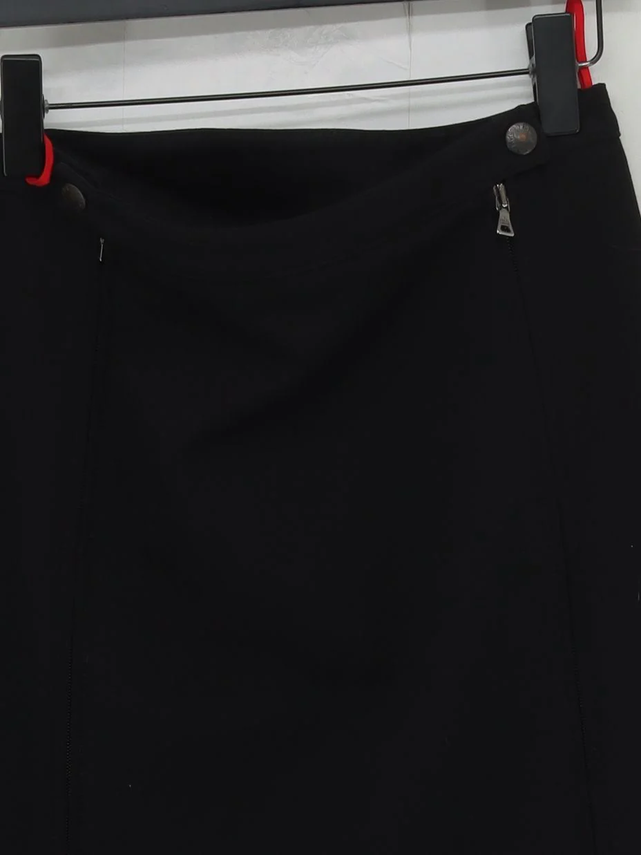 Prada Women's Mini Skirt UK 14 Black Nylon with Polyester, Other, Leather Mini - Image 3