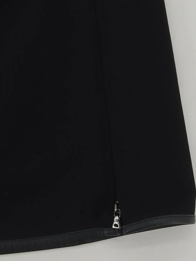 Prada Women's Mini Skirt UK 14 Black Nylon with Polyester, Other, Leather Mini - Image 4