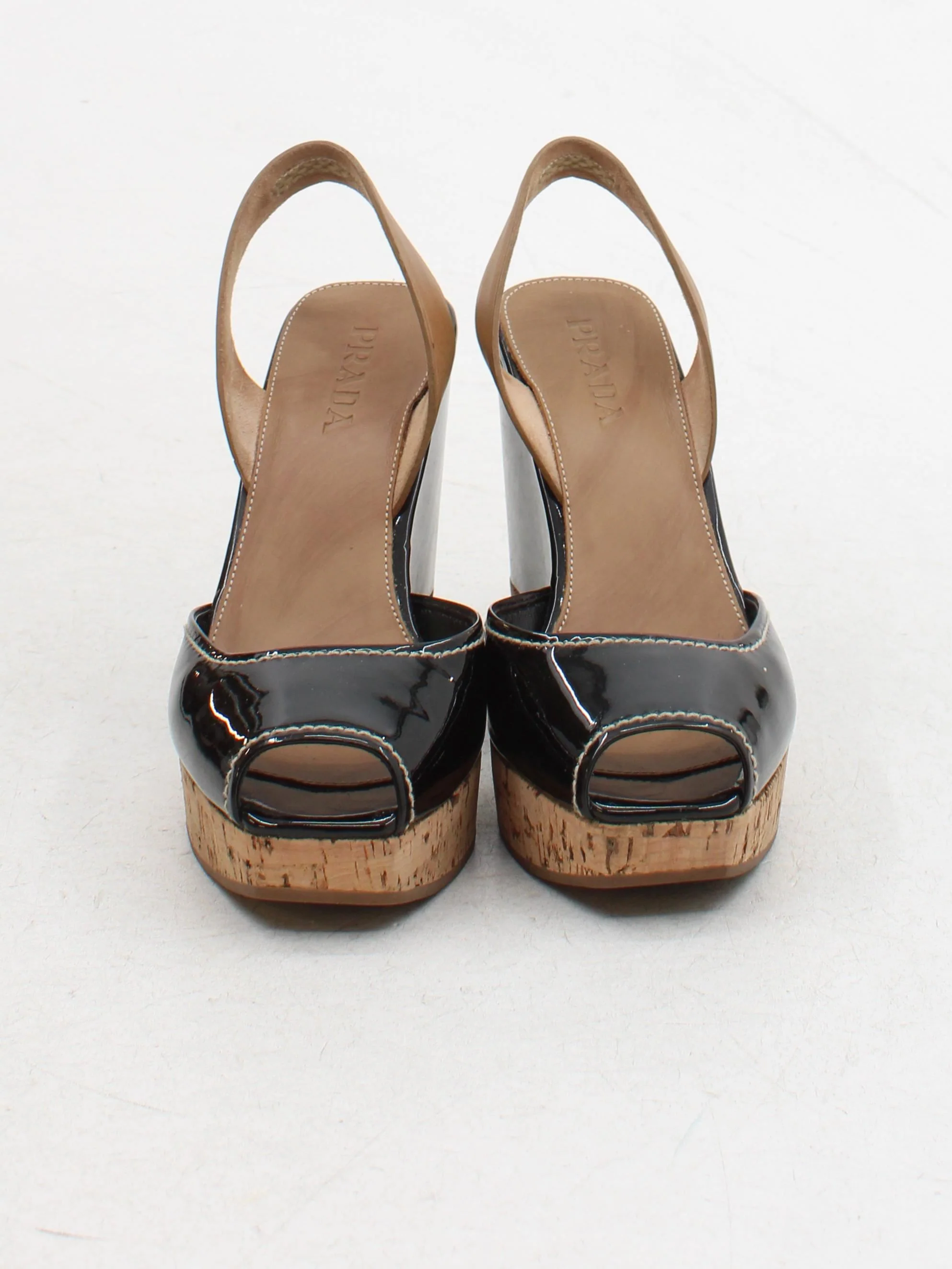 Prada Women's Sandals UK 3 Black Leather with Other Espadrille - Image 2