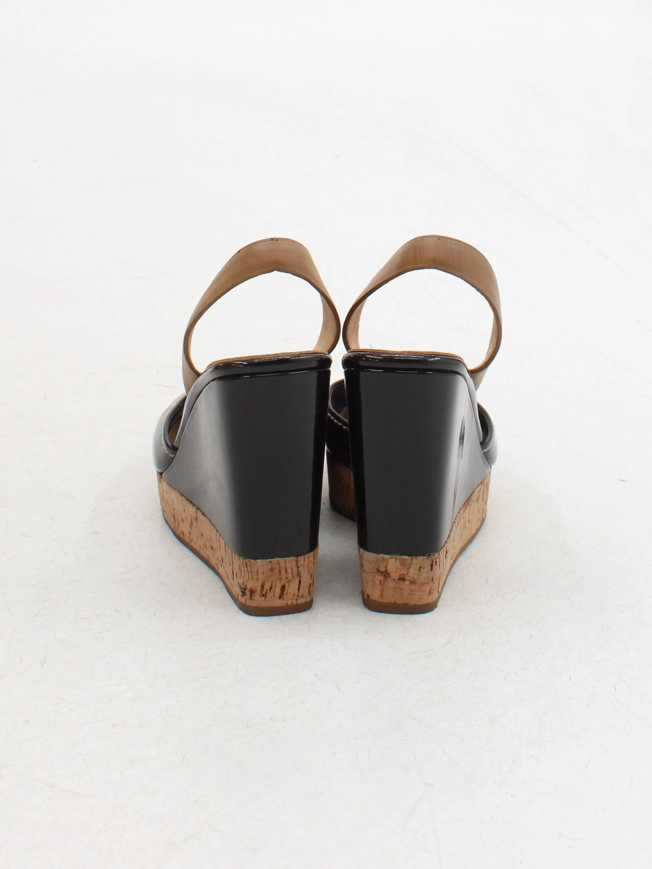 Prada Women's Sandals UK 3 Black Leather with Other Espadrille - Image 3