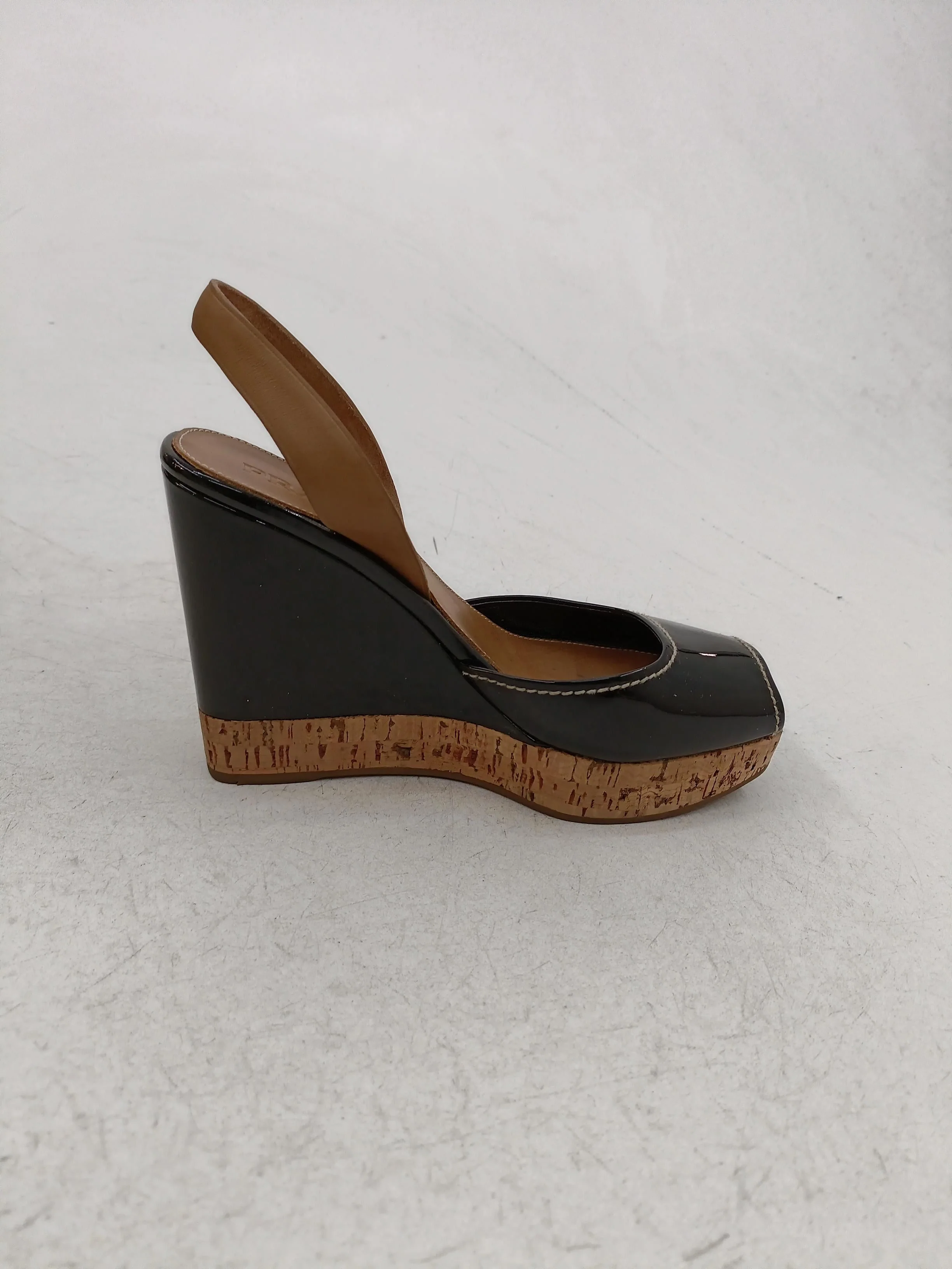Prada Women's Sandals UK 3 Black Leather with Other Espadrille - Image 5