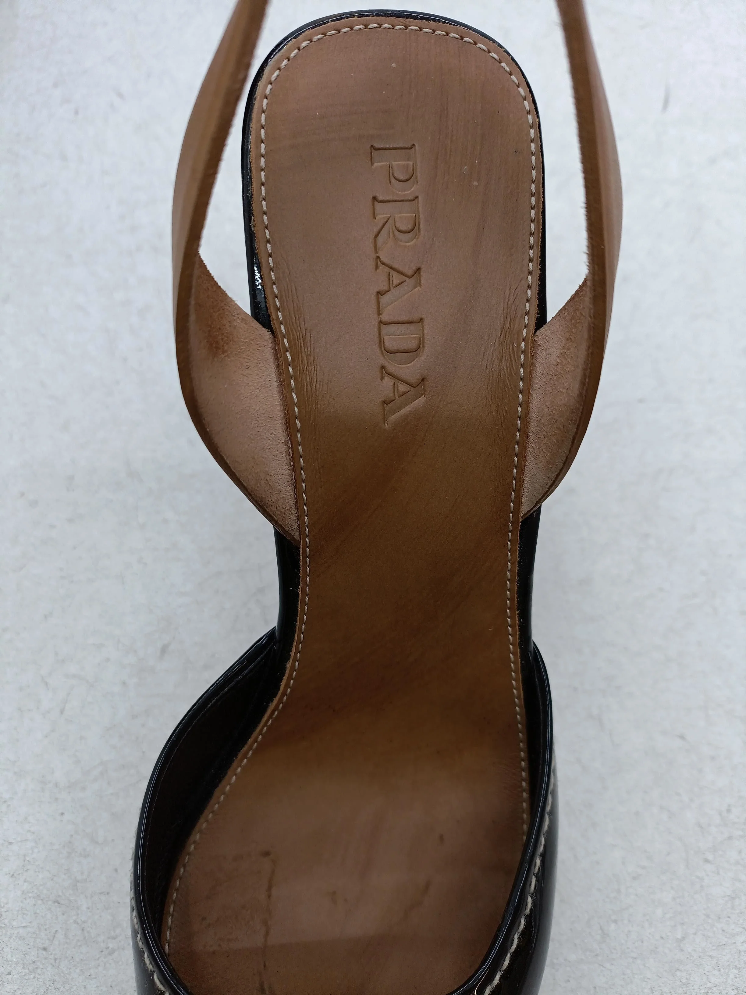 Prada Women's Sandals UK 3 Black Leather with Other Espadrille - Image 6