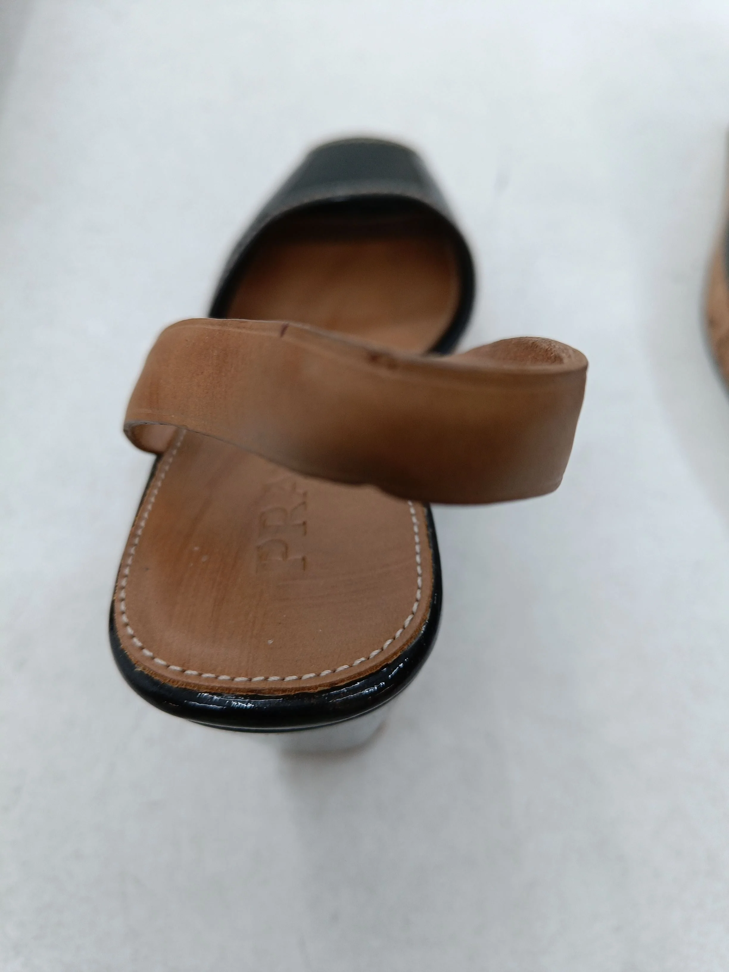 Prada Women's Sandals UK 3 Black Leather with Other Espadrille - Image 8