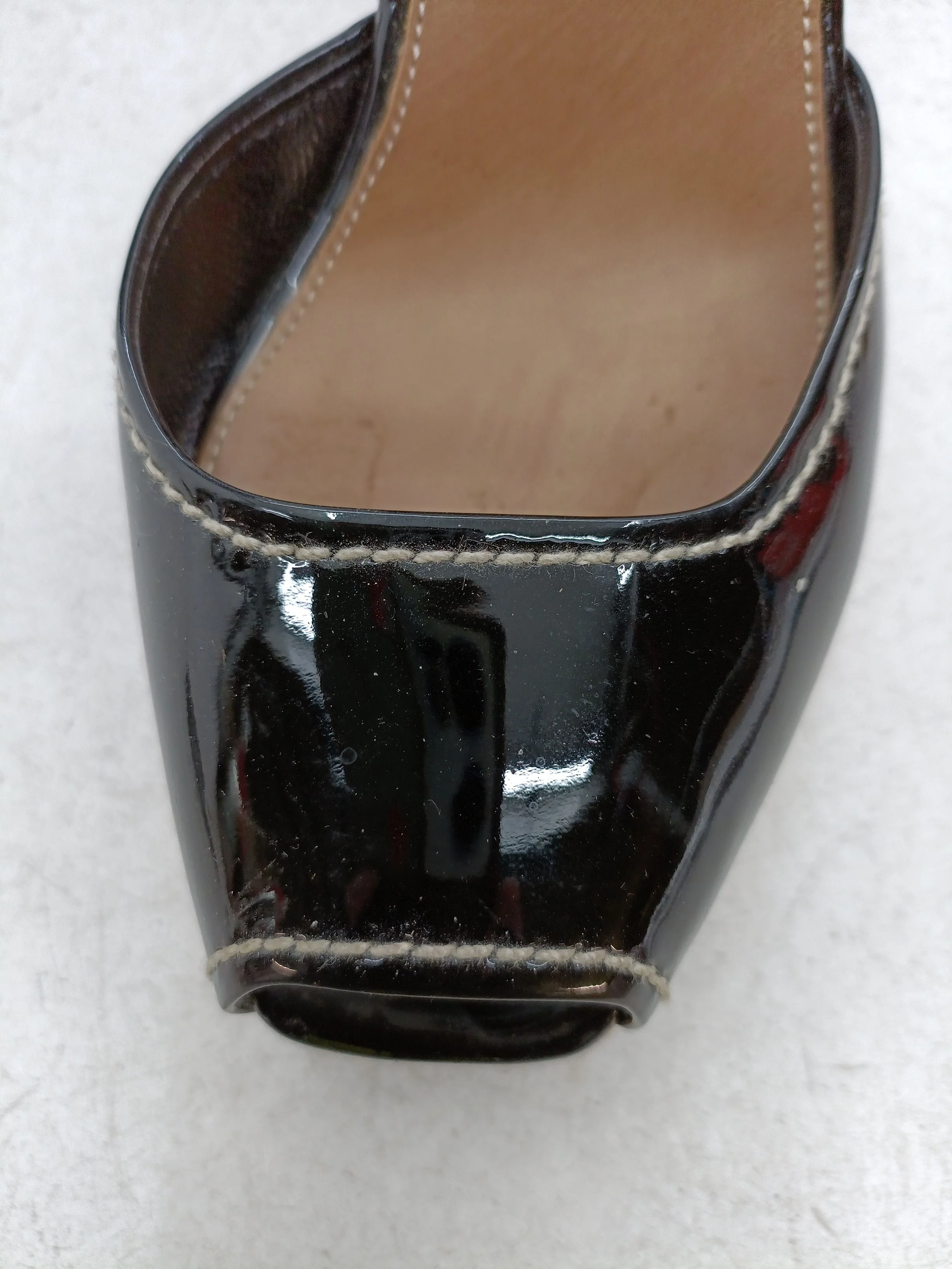 Prada Women's Sandals UK 3 Black Leather with Other Espadrille - Image 9