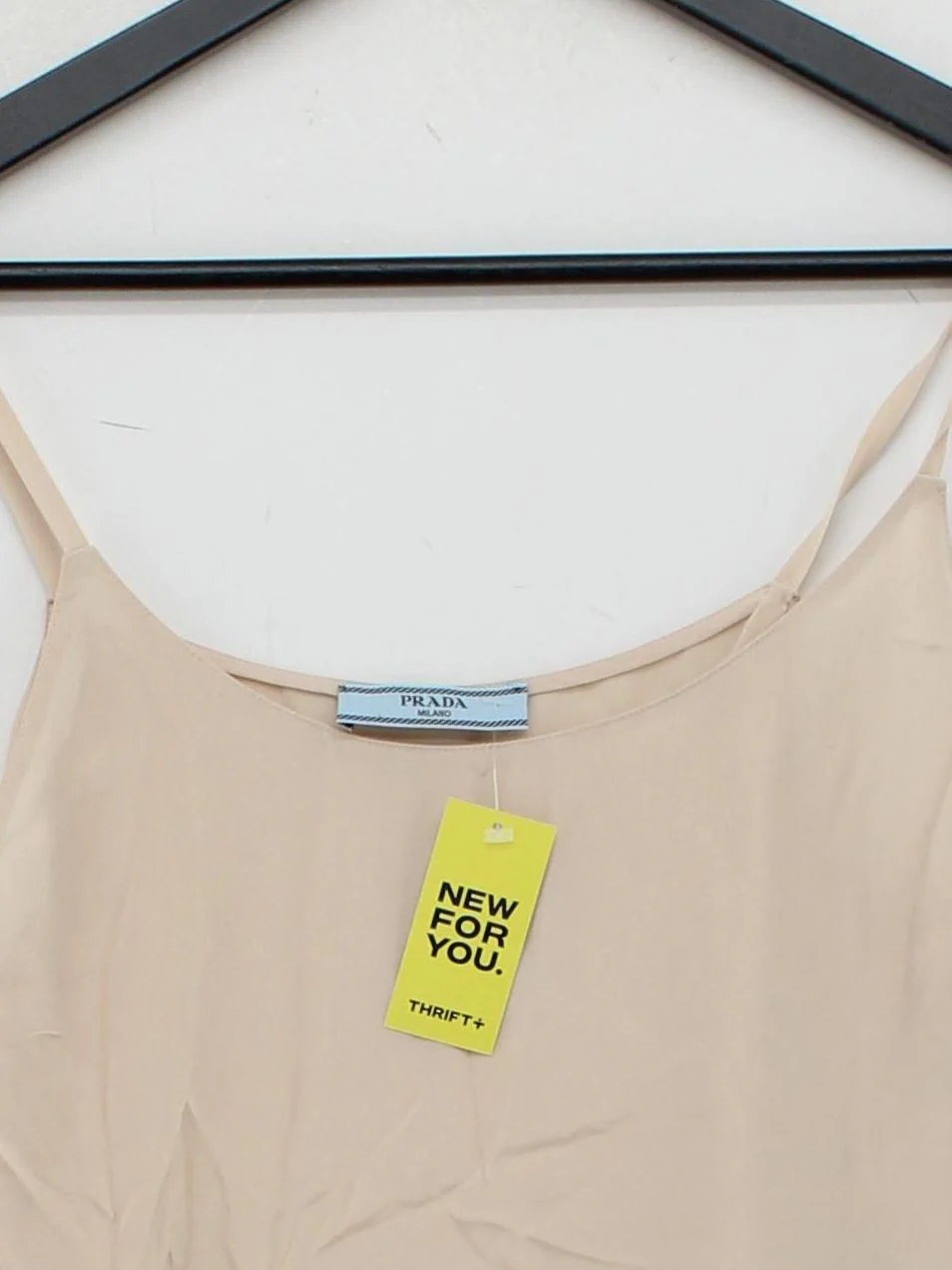 Prada Women's T-Shirt UK 8 Cream 100% Polyester Sleeveless Round Neck Camisole - Image 3