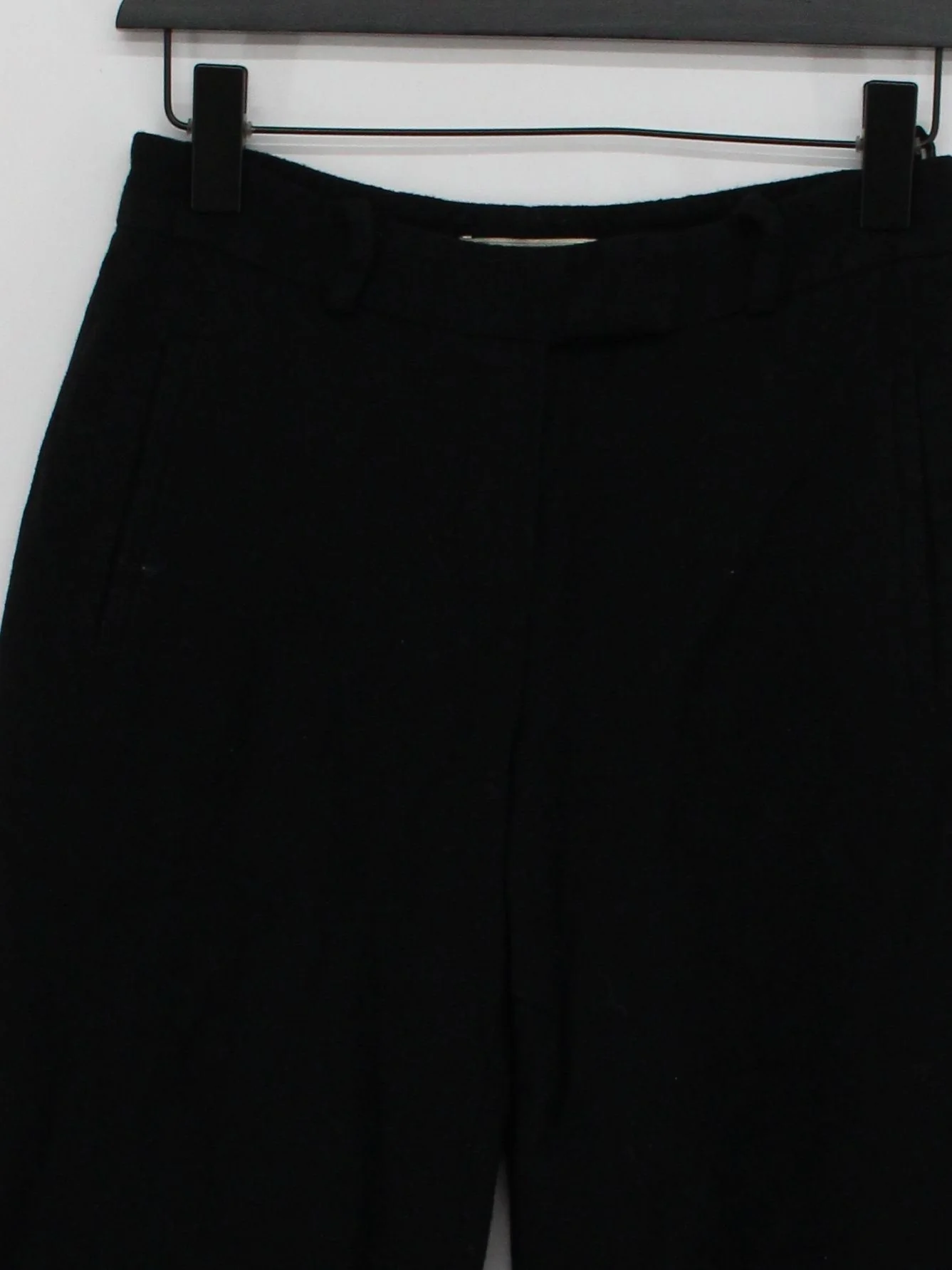 Prada Women's Trousers UK 8 Black 100% Wool Wide-Leg Cropped - Image 3