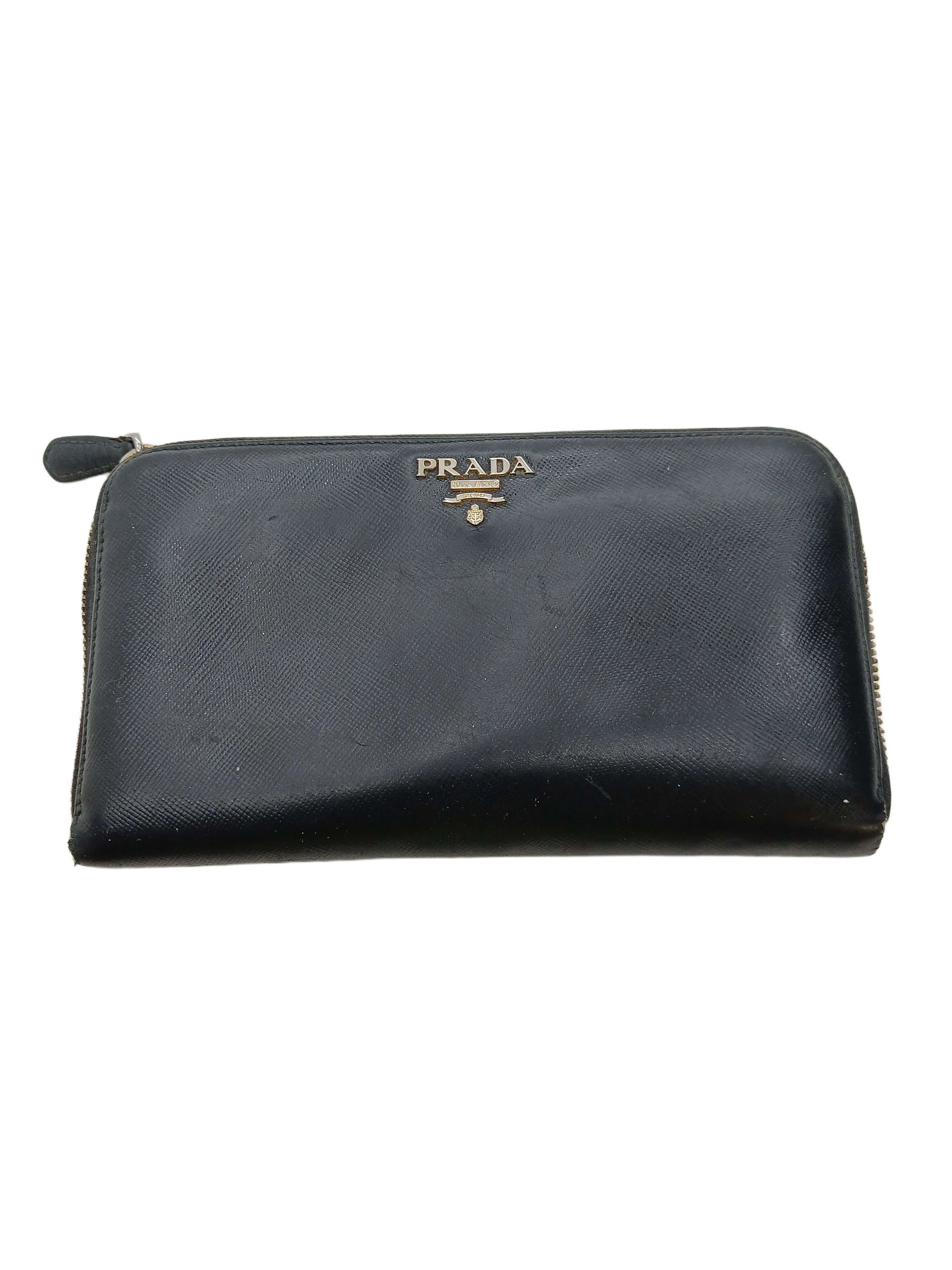 Prada Women's Wallet Black 100% Leather