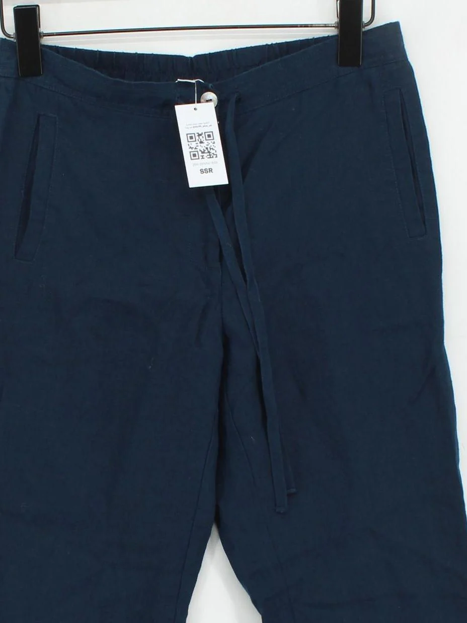 Precis Men's Trousers S Blue 100% Linen Straight Chino - Image 3