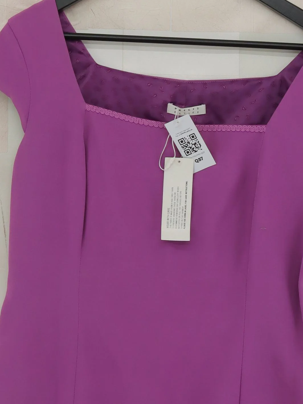 Precis Petite Mini Dress UK14 in Purple - Image 3