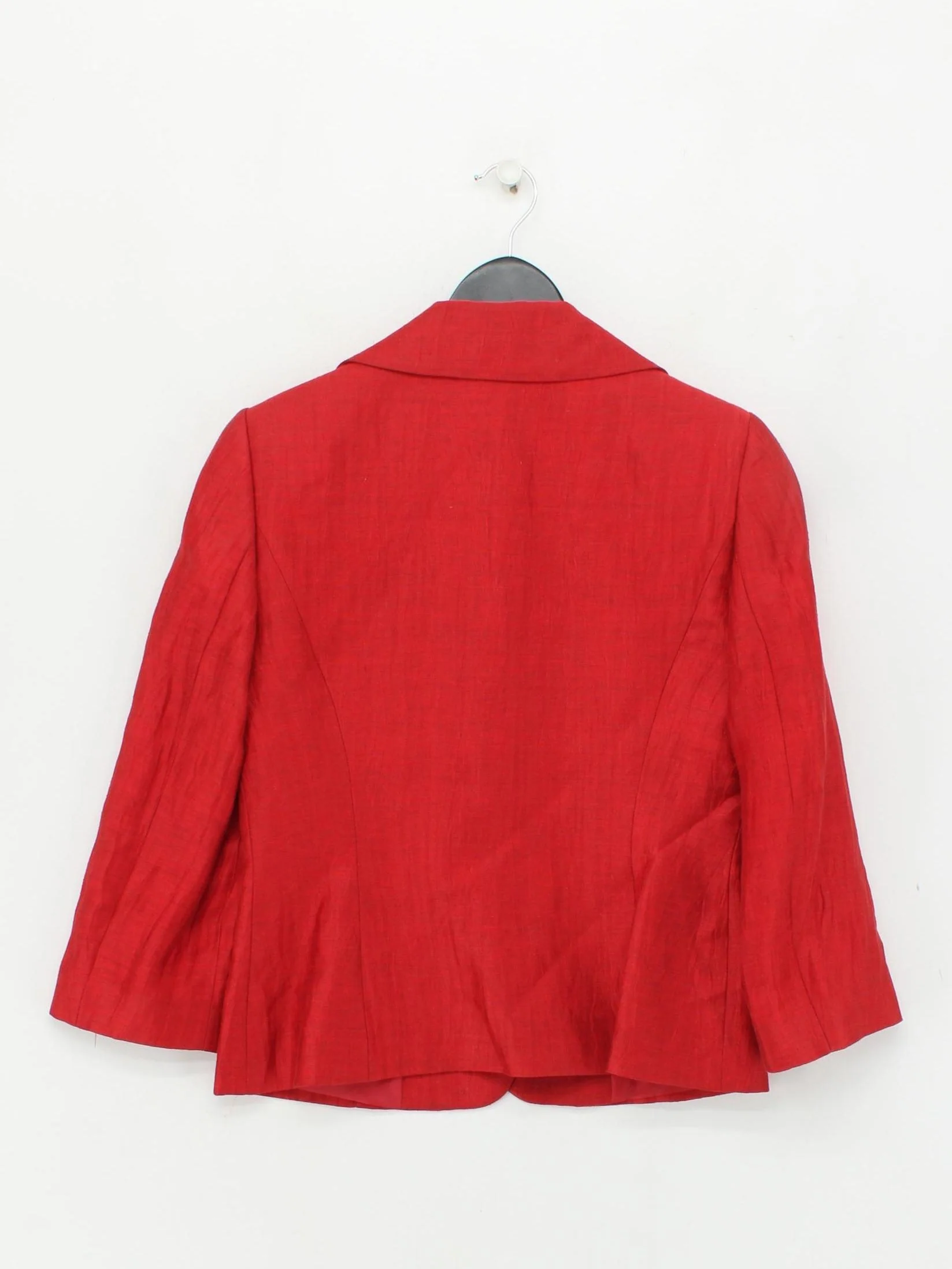Precis Petite Women's Blazer UK 8 Red Linen with Polyamide, Polyester Overcoat - Image 2