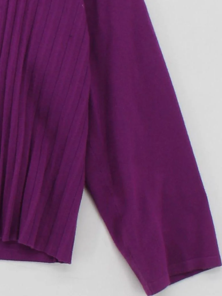 Precis Petite Women's Cardigan M Purple Viscose with Nylon V-Neck Cardigan - Image 4