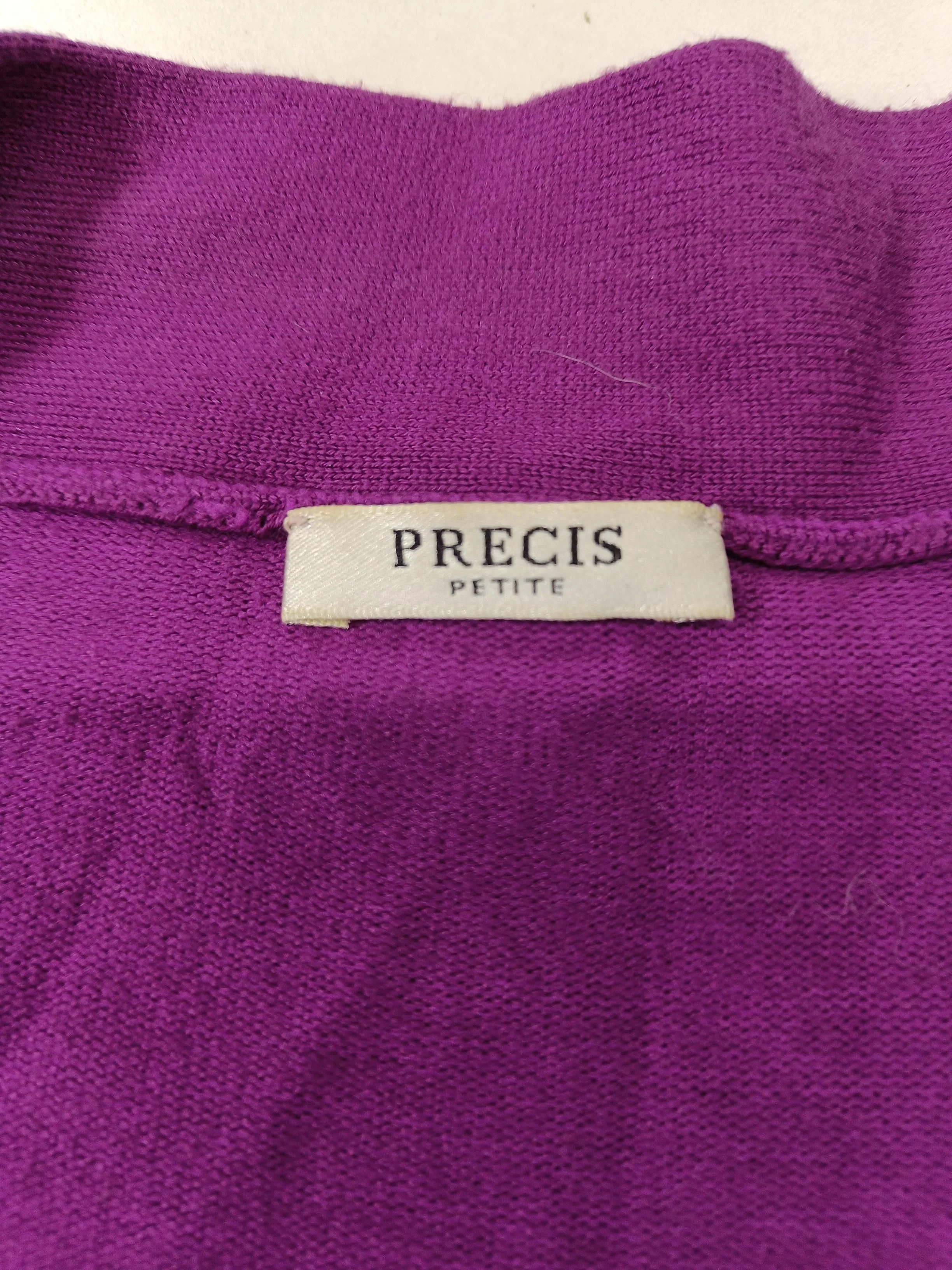 Precis Petite Women's Cardigan M Purple Viscose with Nylon V-Neck Cardigan - Image 5