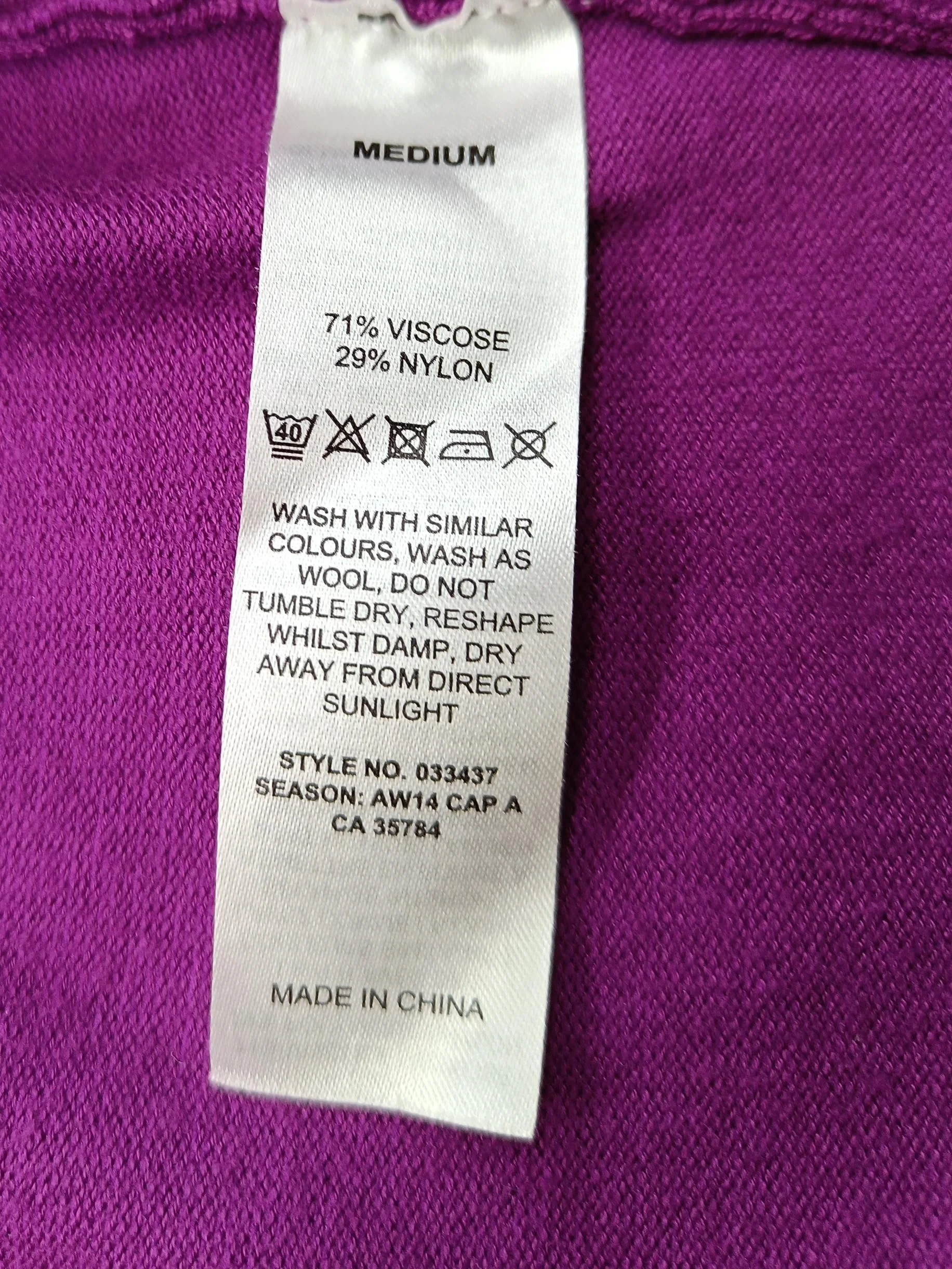 Precis Petite Women's Cardigan M Purple Viscose with Nylon V-Neck Cardigan - Image 6