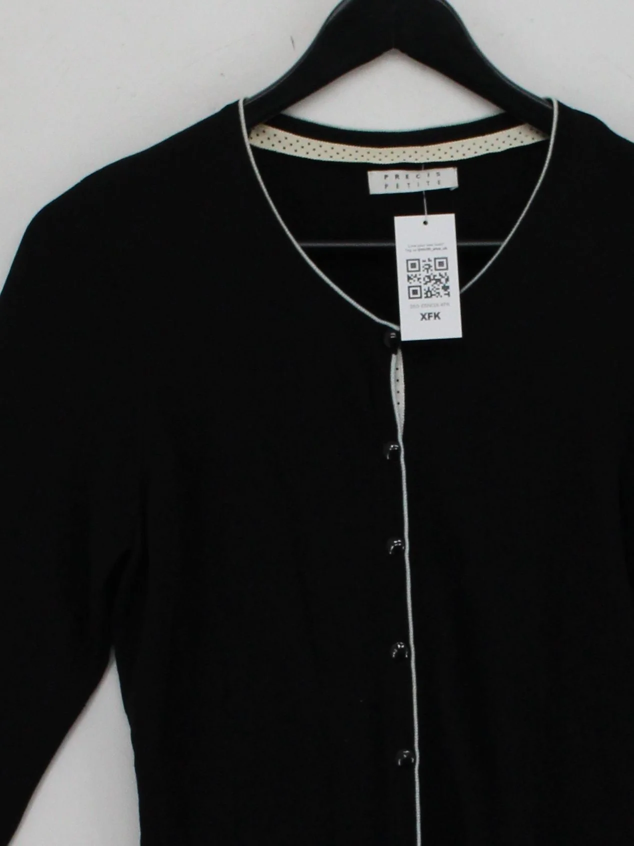 Precis Petite Women's Cardigan UK 10 Black 100% Other Round Neck Cardigan - Image 3