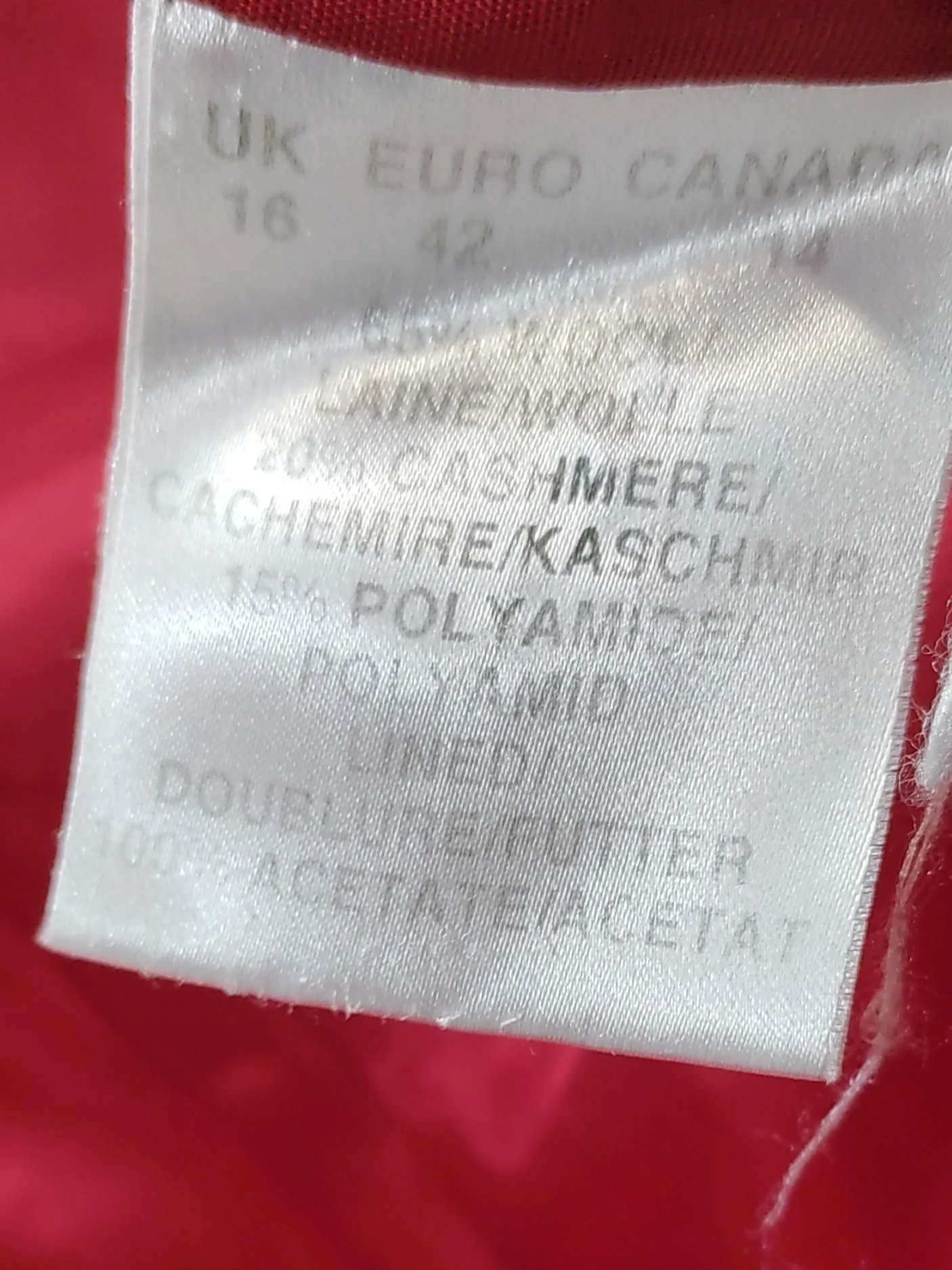 Precis Petite Women's Coat UK 16 Red Wool - Image 7