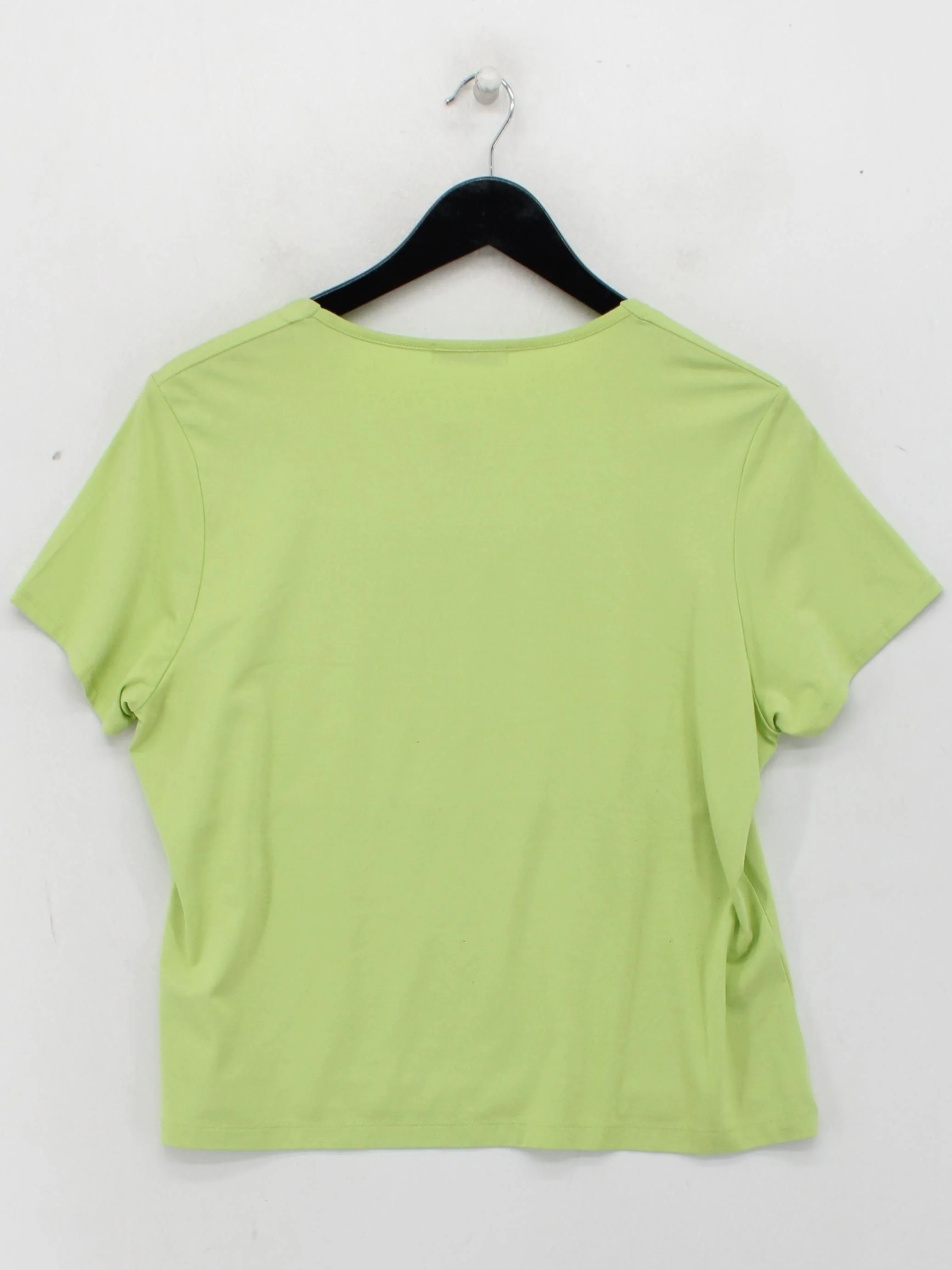 Precis Petite Women's T-Shirt L Green Viscose with Elastane Basic - Image 2