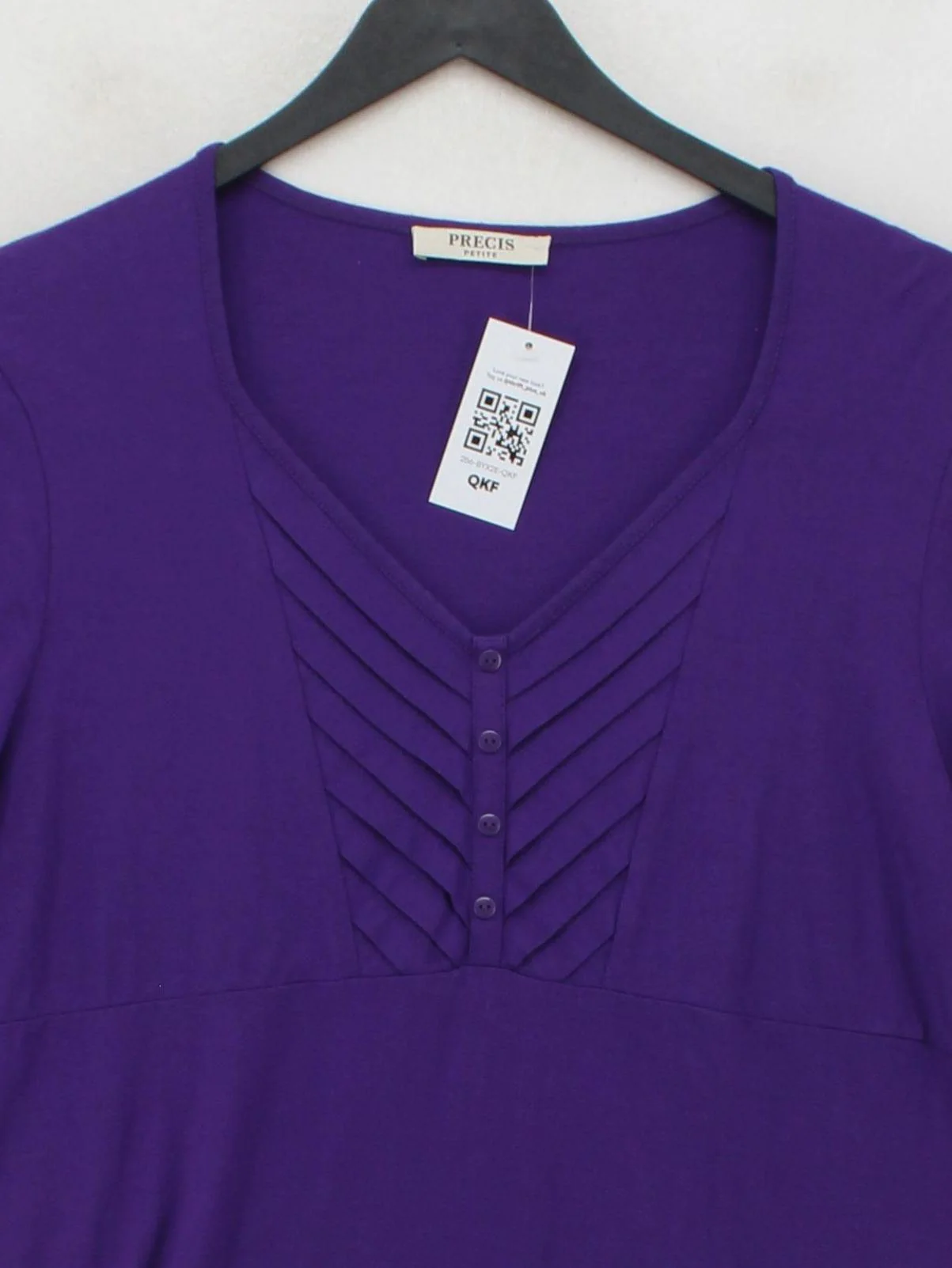 Precis Petite Women's Top L Purple Viscose with Elastane Basic - Image 3