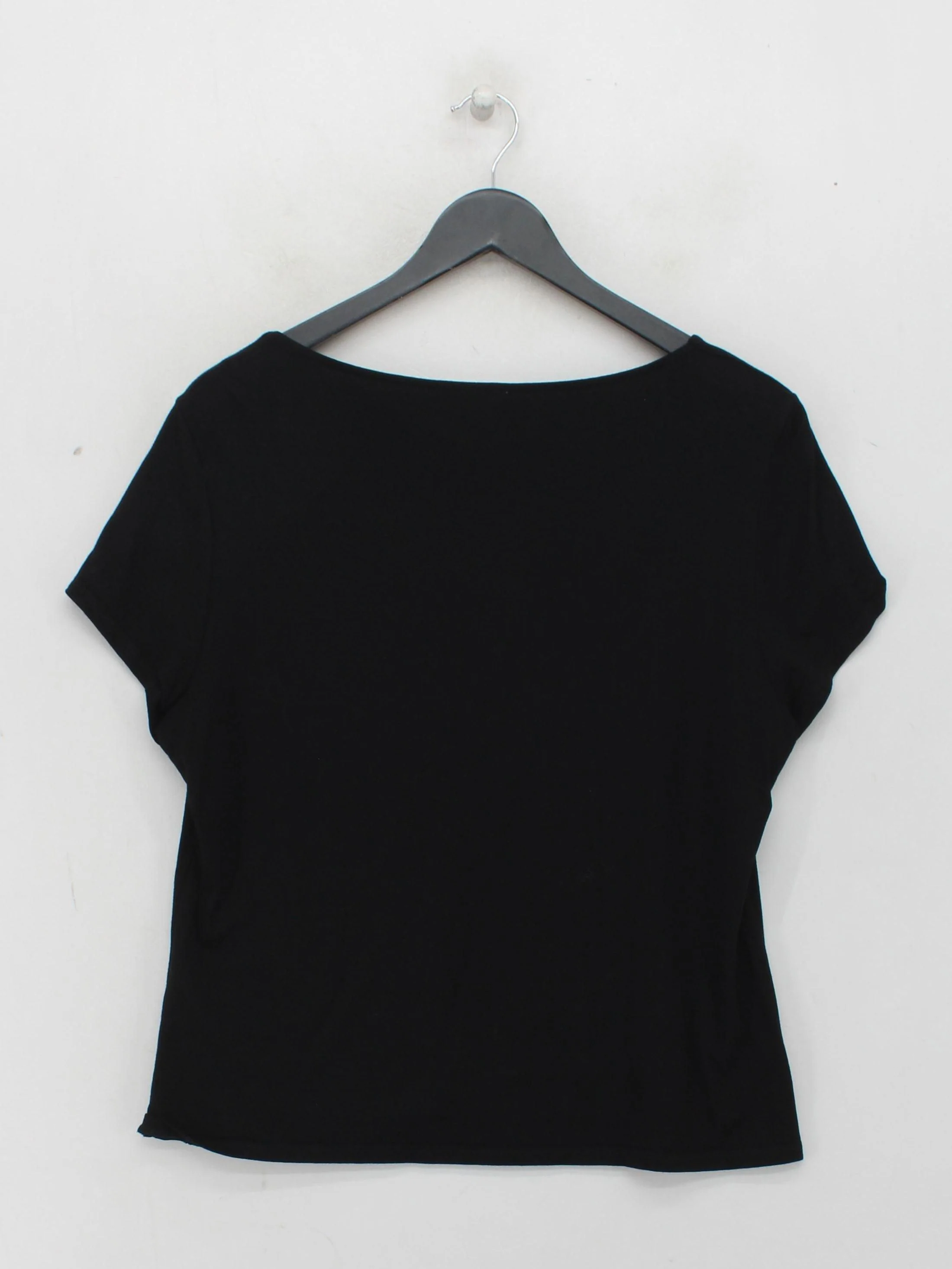 Precis Women's T-Shirt L Black Viscose with Elastane, Polyester Basic - Image 2