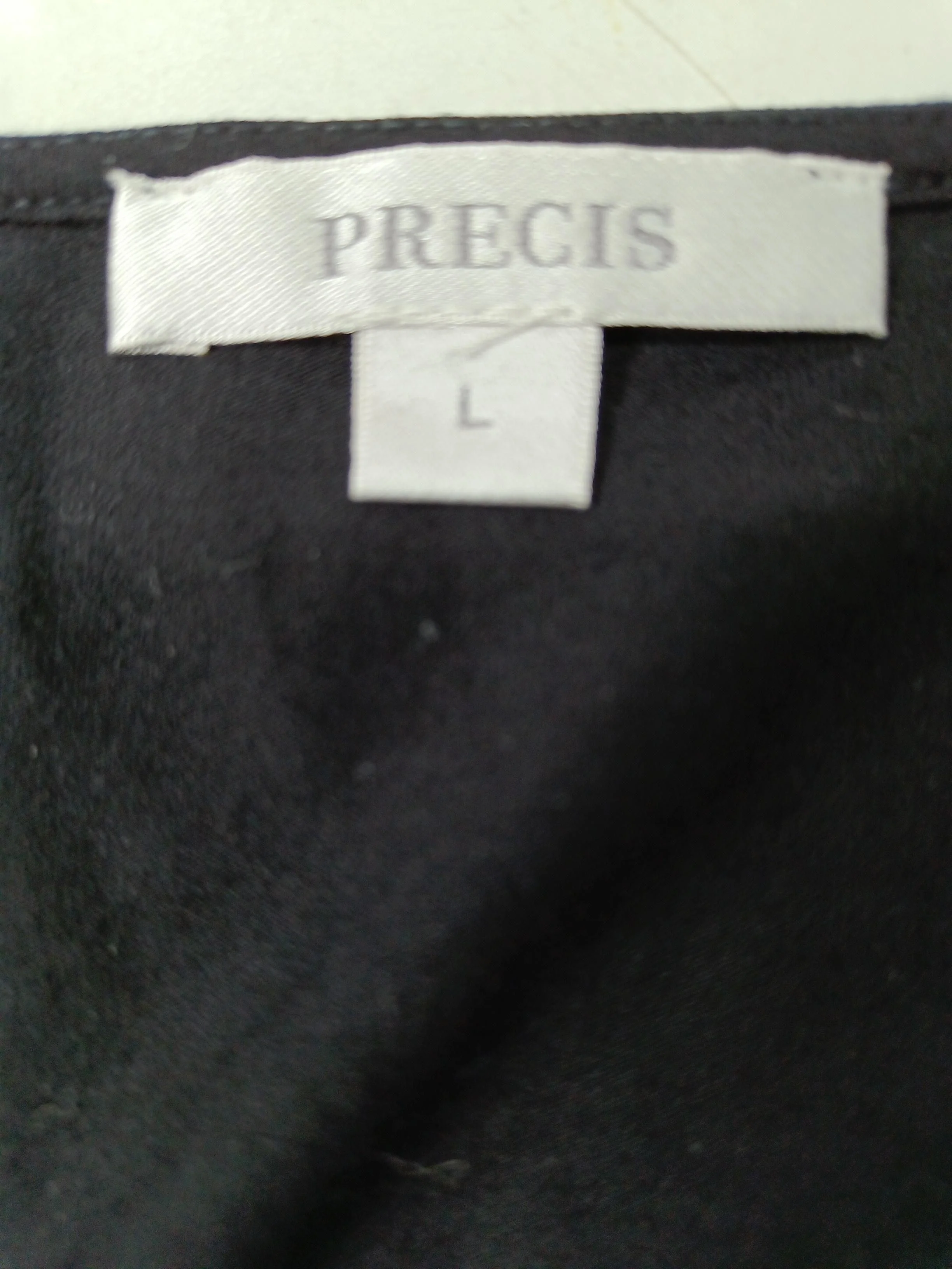 Precis Women's T-Shirt L Black Viscose with Elastane, Polyester Basic - Image 5