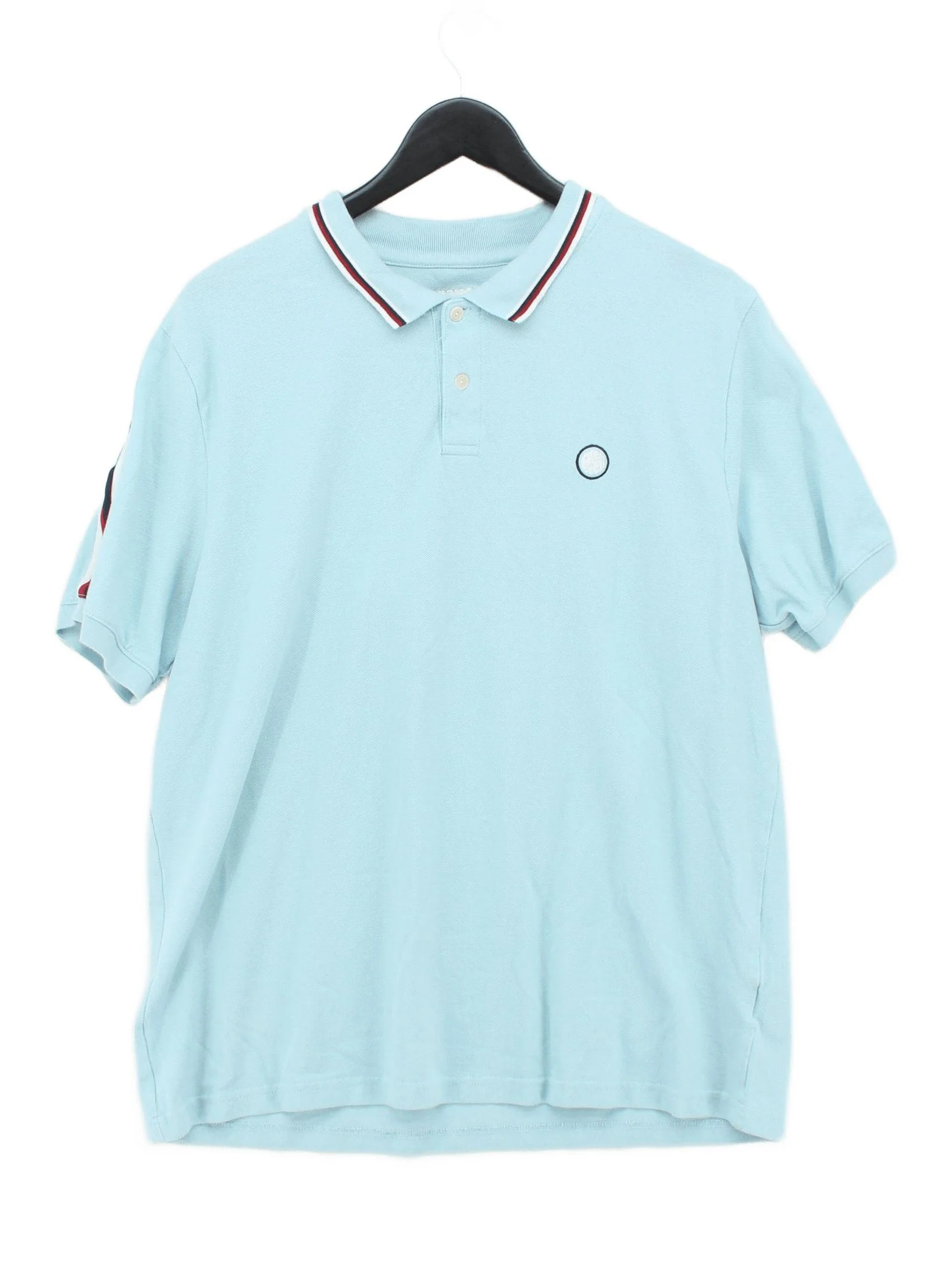 Pretty Green Men's Polo XXL Blue 100% Cotton Basic