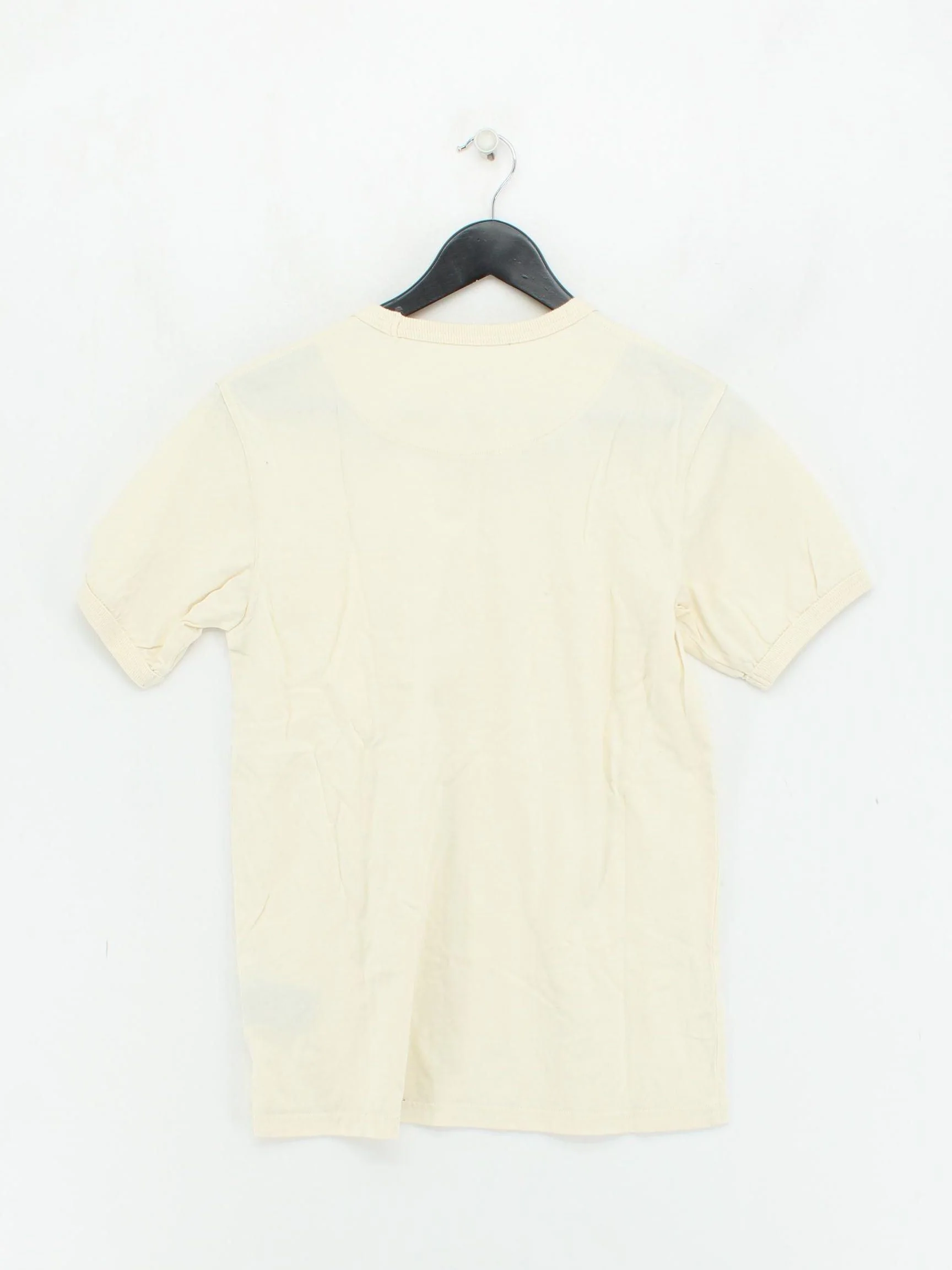 Pretty Green Men's T-Shirt XXS Cream 100% Cotton Basic - Image 2