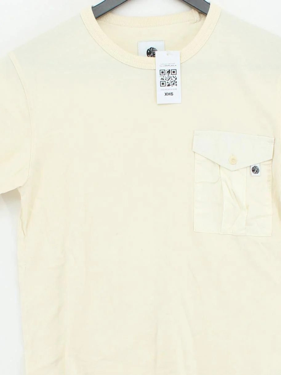 Pretty Green Men's T-Shirt XXS Cream 100% Cotton Basic - Image 3