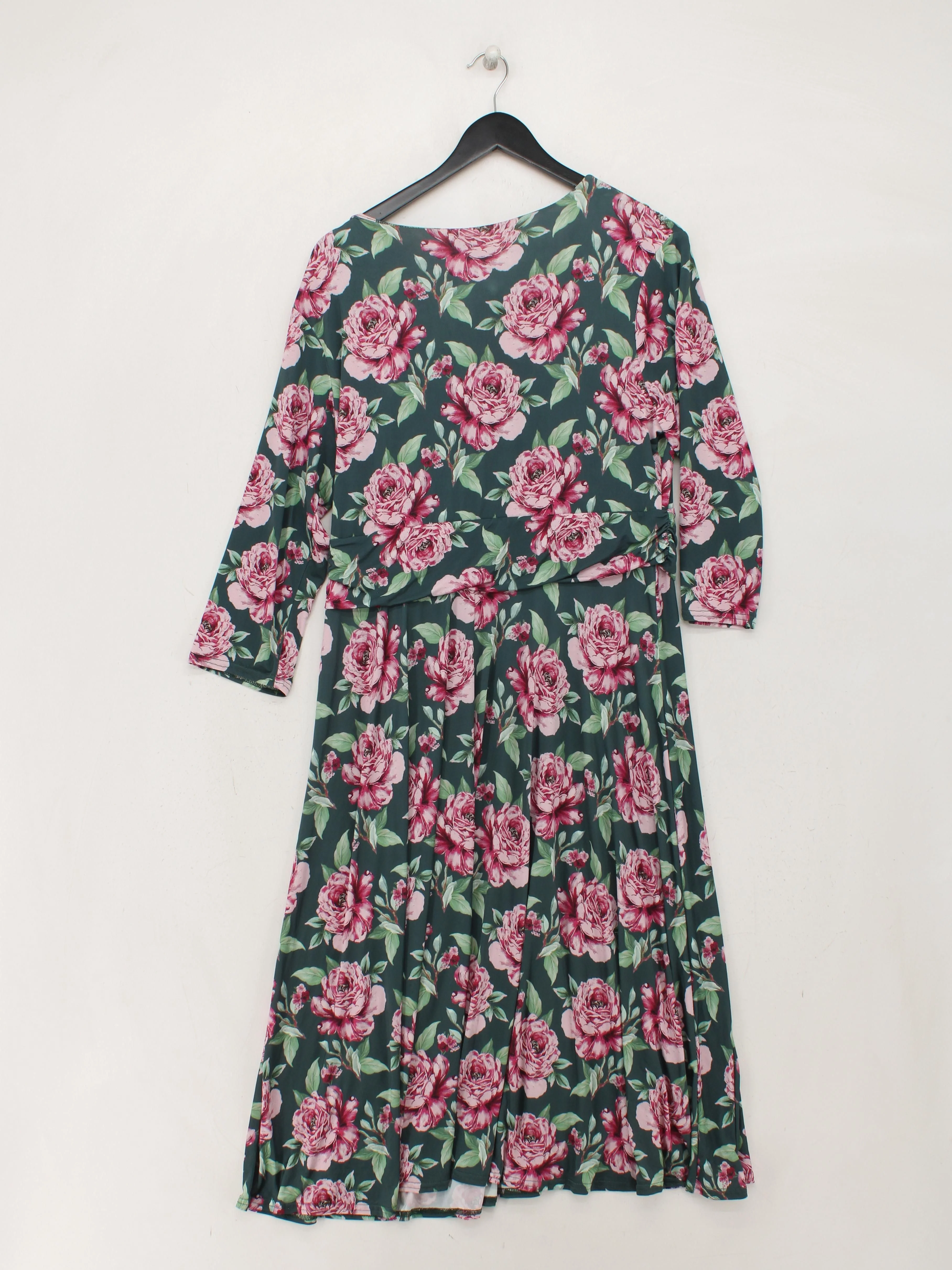 Pretty Kitty Fashion Wrap Midi Dress UK18 in Green - Image 2