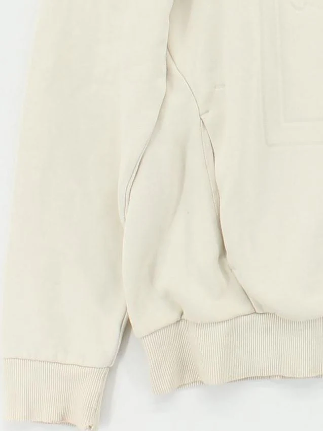Puma Men's Hoodie S Cream Cotton with Polyester Pullover - Image 4