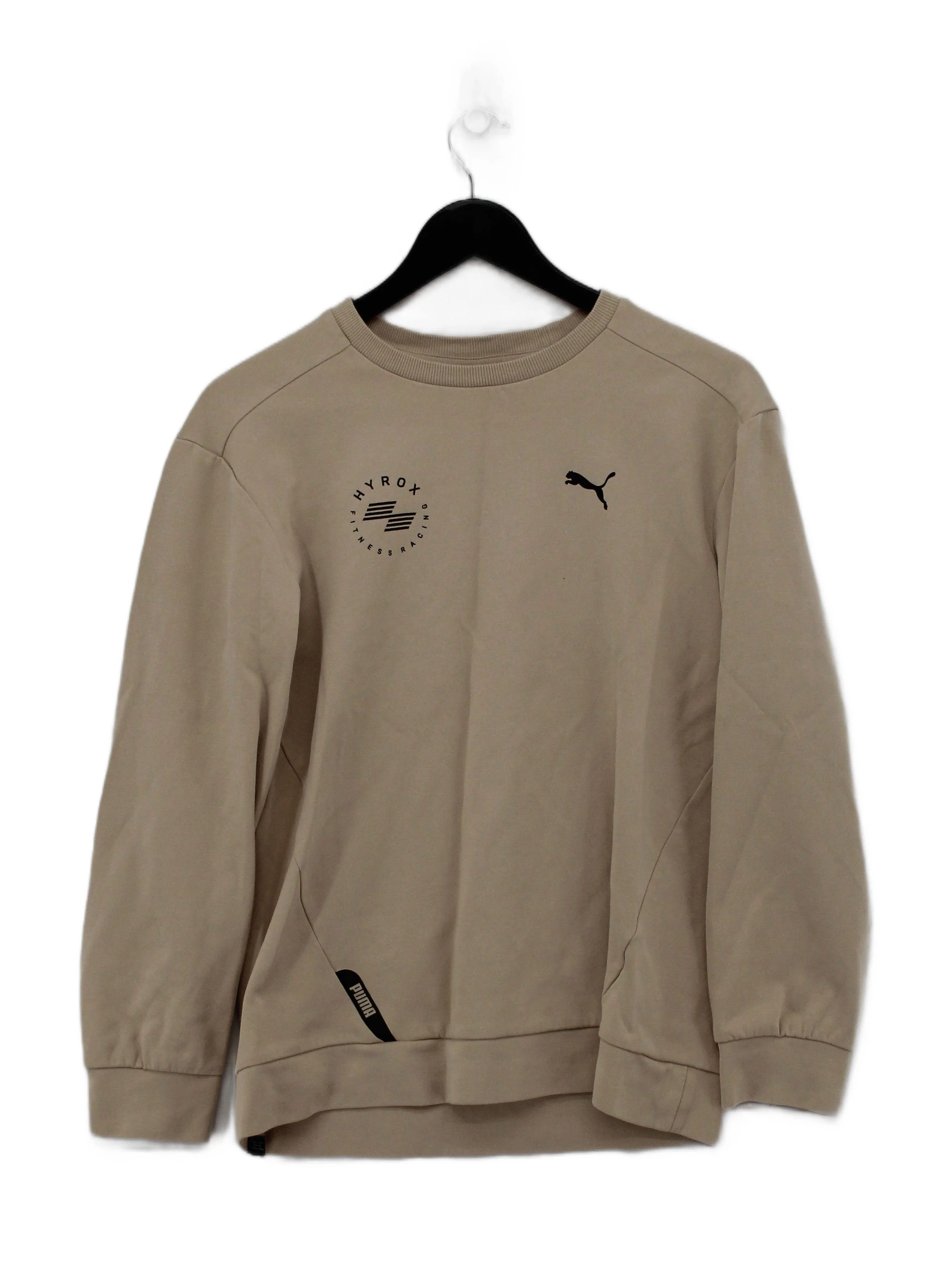 Puma Men's Hoodie S Cream Graphic 100% Other Pullover