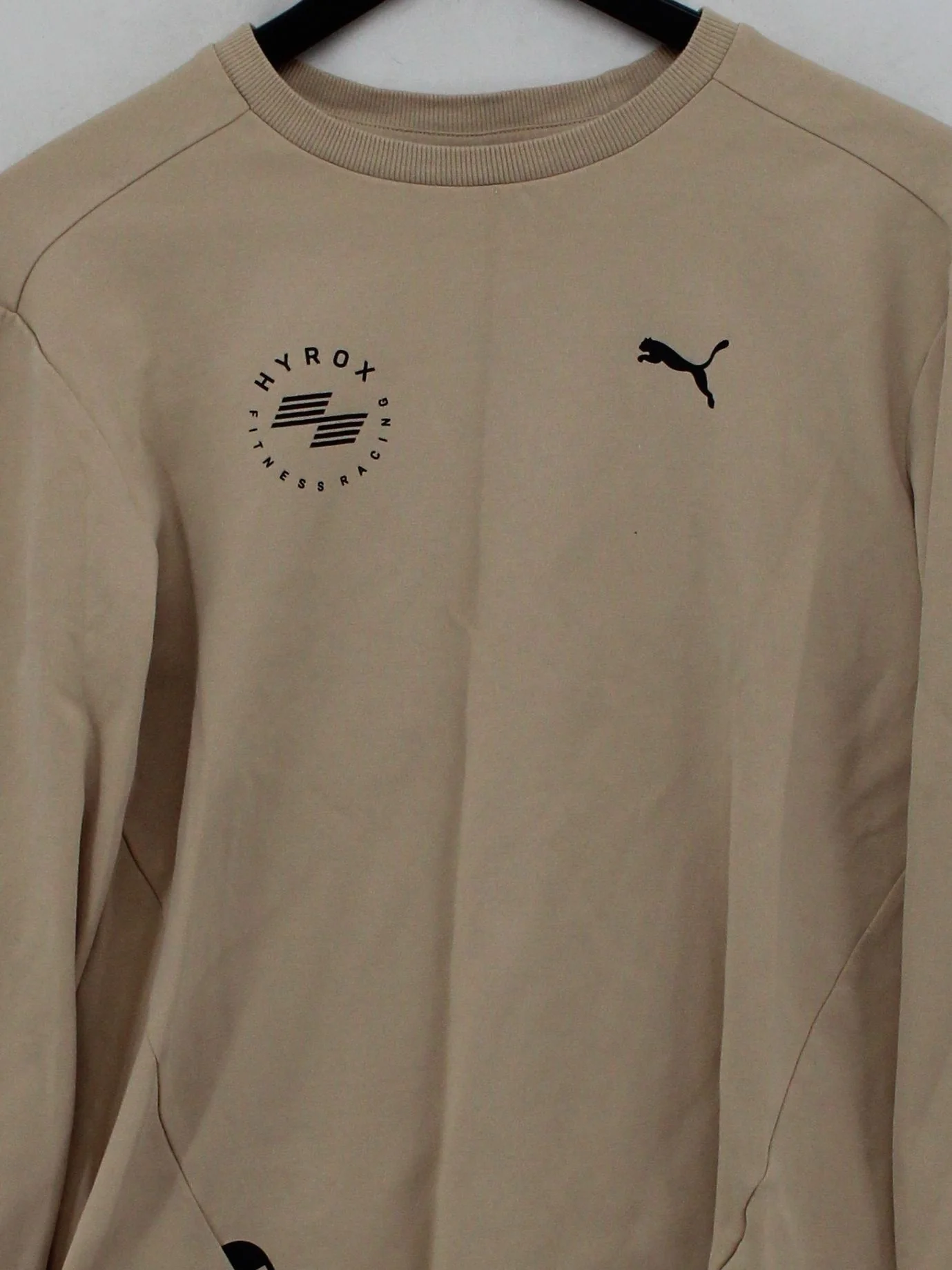 Puma Men's Hoodie S Cream Graphic 100% Other Pullover - Image 3