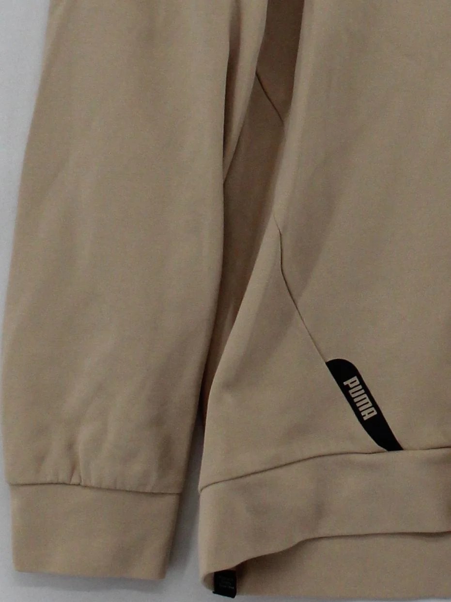 Puma Men's Hoodie S Cream Graphic 100% Other Pullover - Image 4