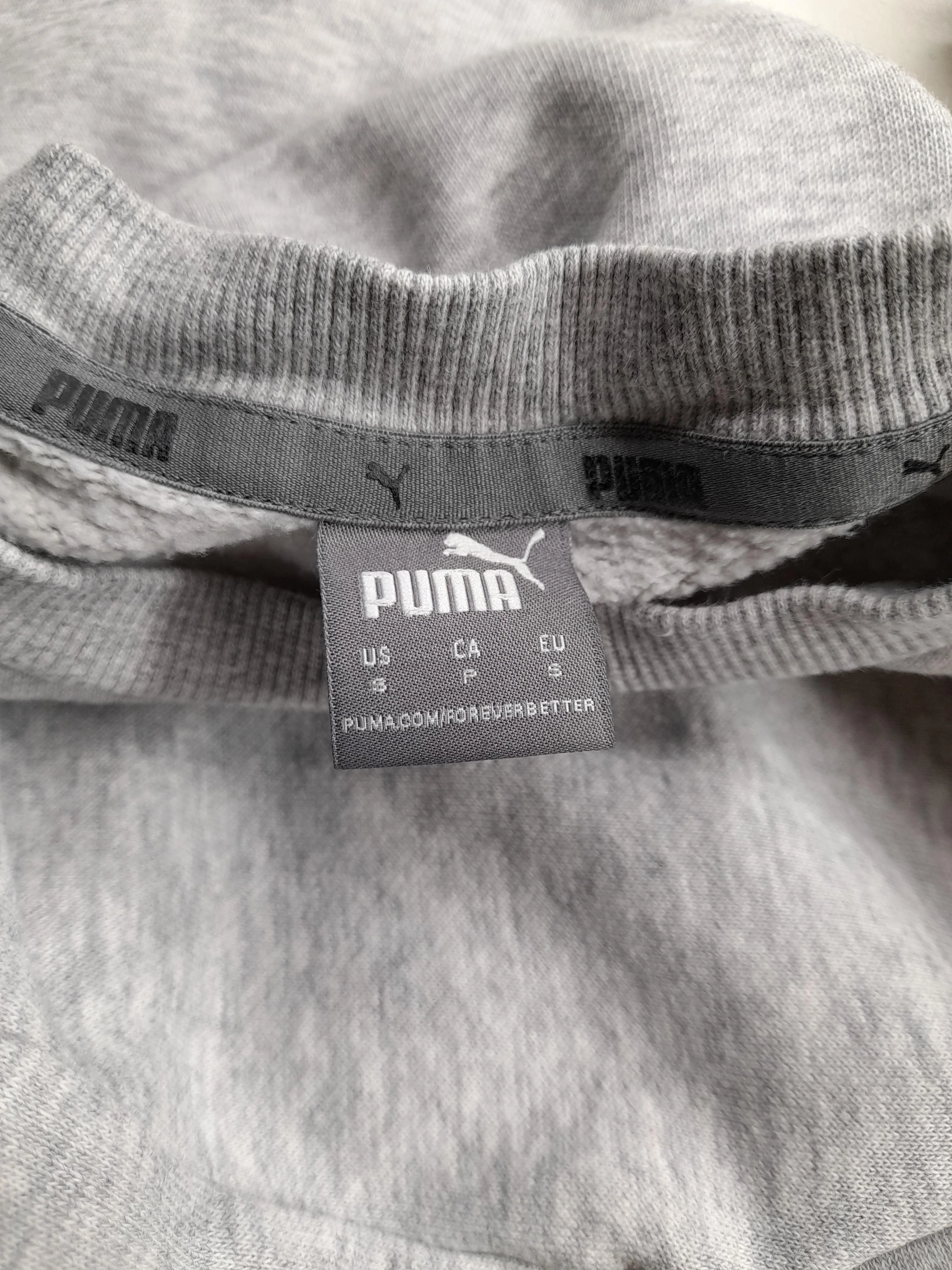 Puma Men's Hoodie S Grey Graphic Cotton with Polyester, Elastane Pullover - Image 5