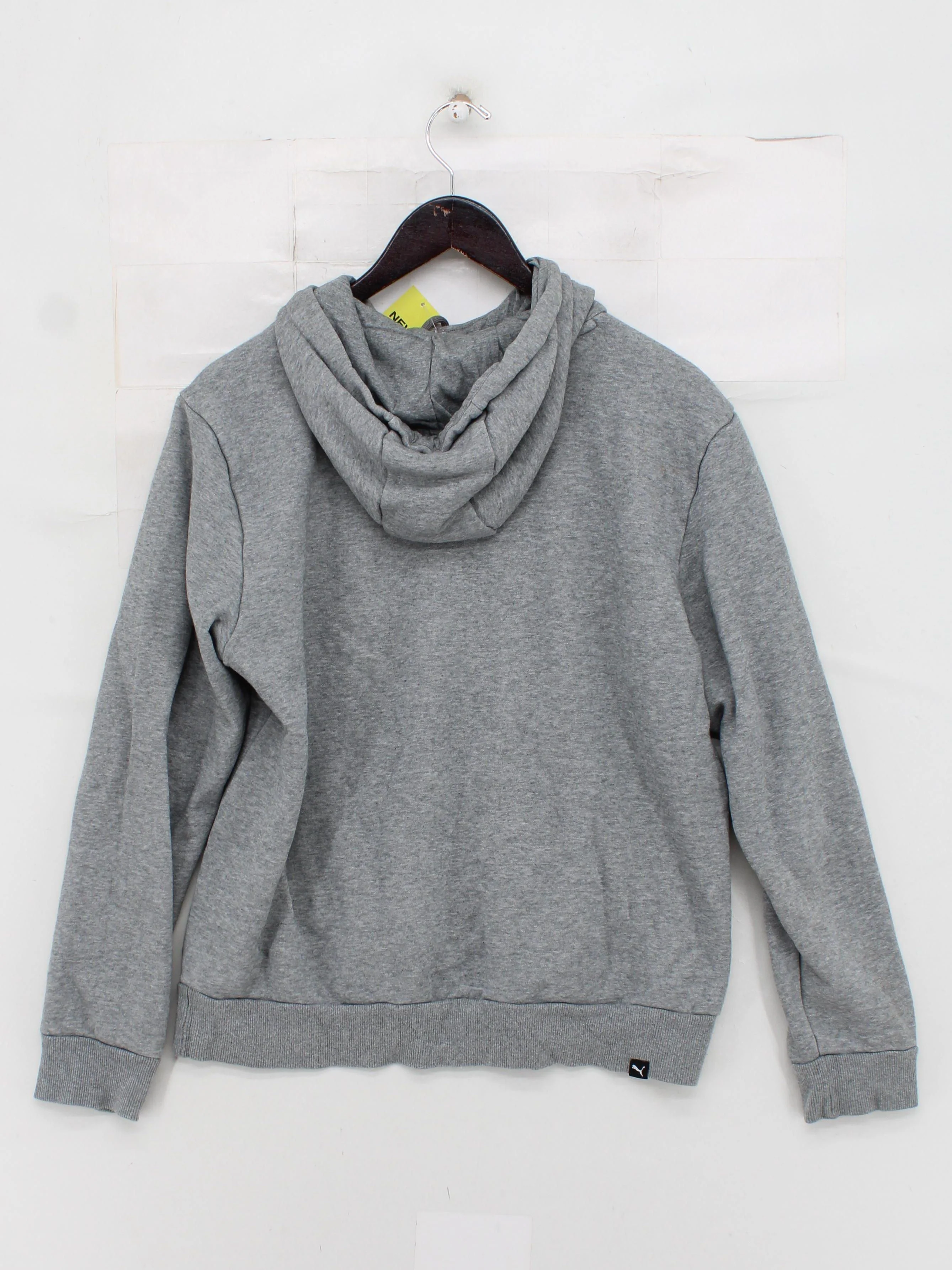 Puma Men's Hoodie S Grey Graphic Cotton with Polyester Pullover - Image 2