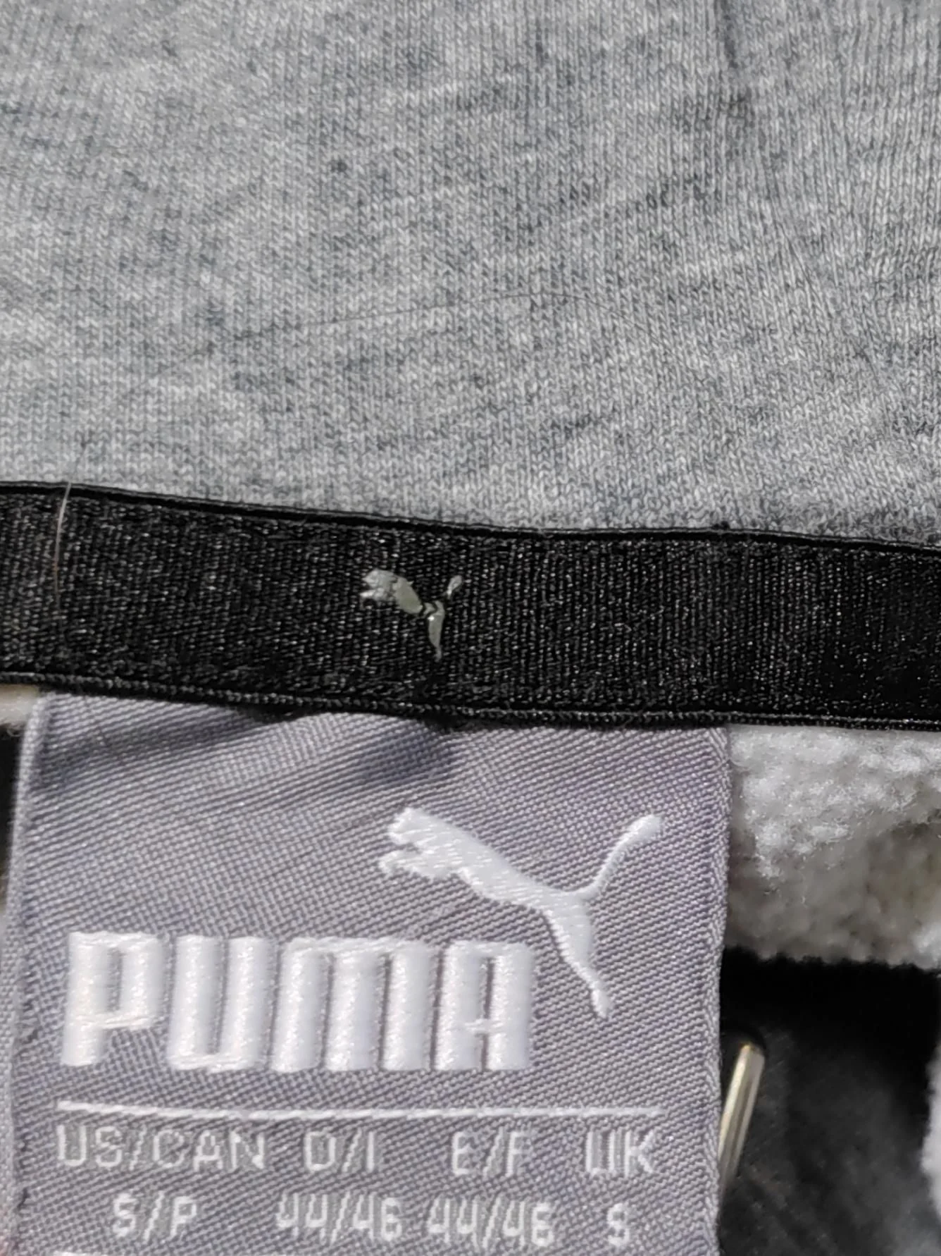 Puma Men's Hoodie S Grey Graphic Cotton with Polyester Pullover - Image 6