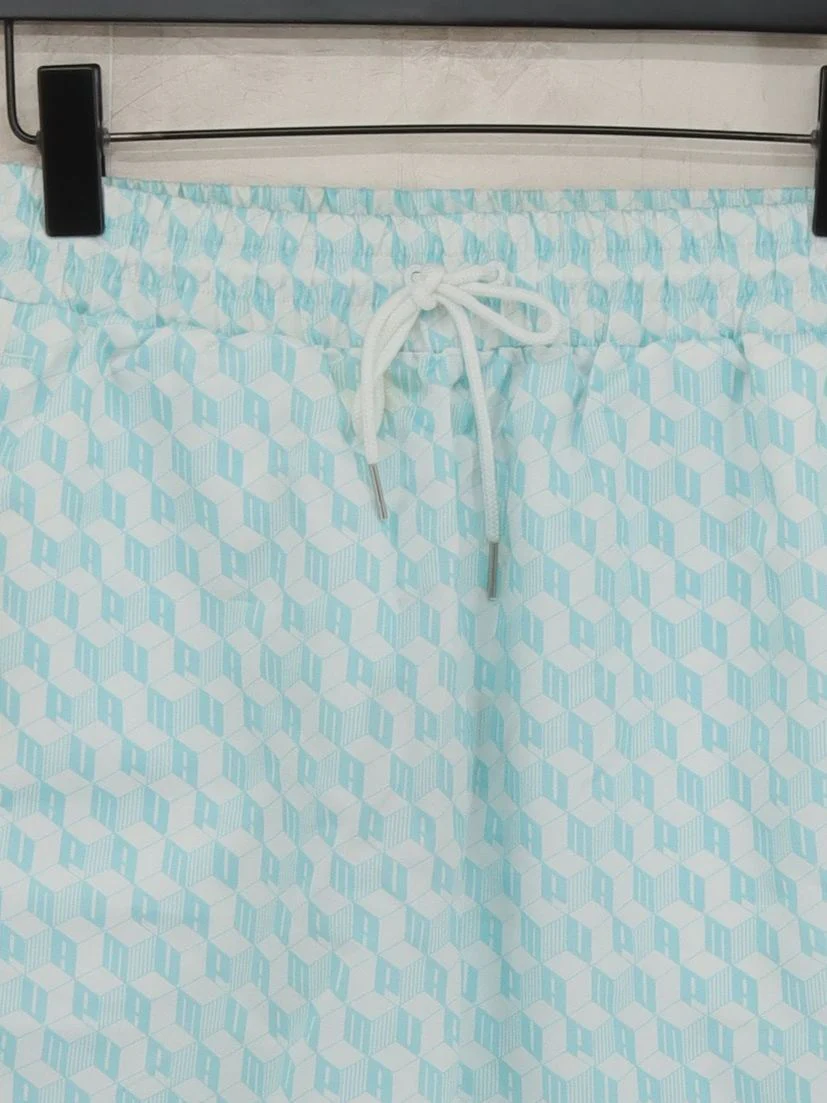 Puma Men's Shorts XS Blue Geometric 100% Polyester Sweat - Image 3