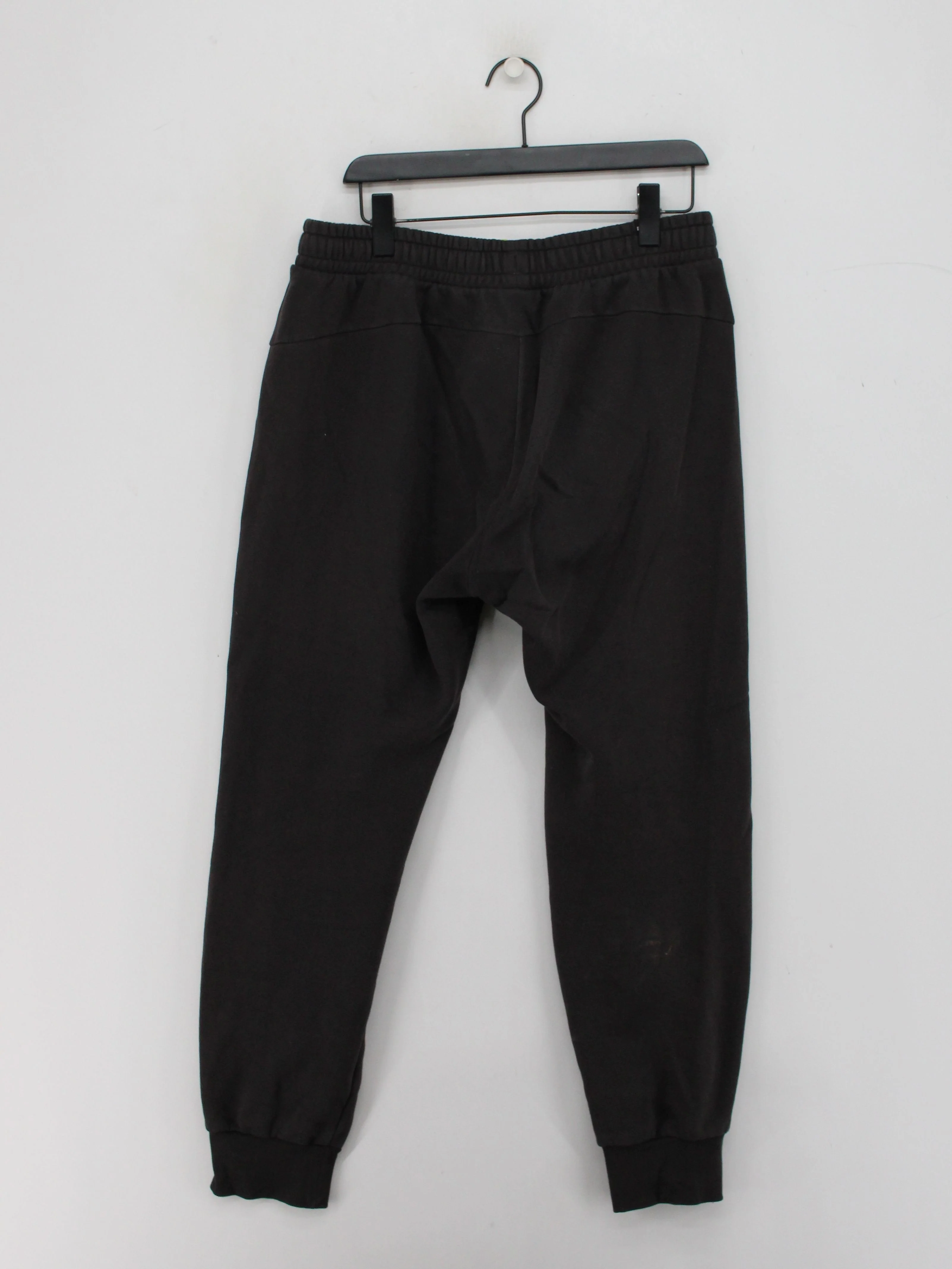 Puma Men's Sports Bottoms L Black Cotton with Polyester, Elastane Sweatpants - Image 2