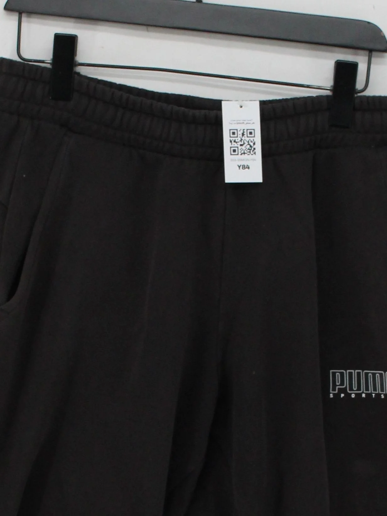 Puma Men's Sports Bottoms L Black Cotton with Polyester, Elastane Sweatpants - Image 3