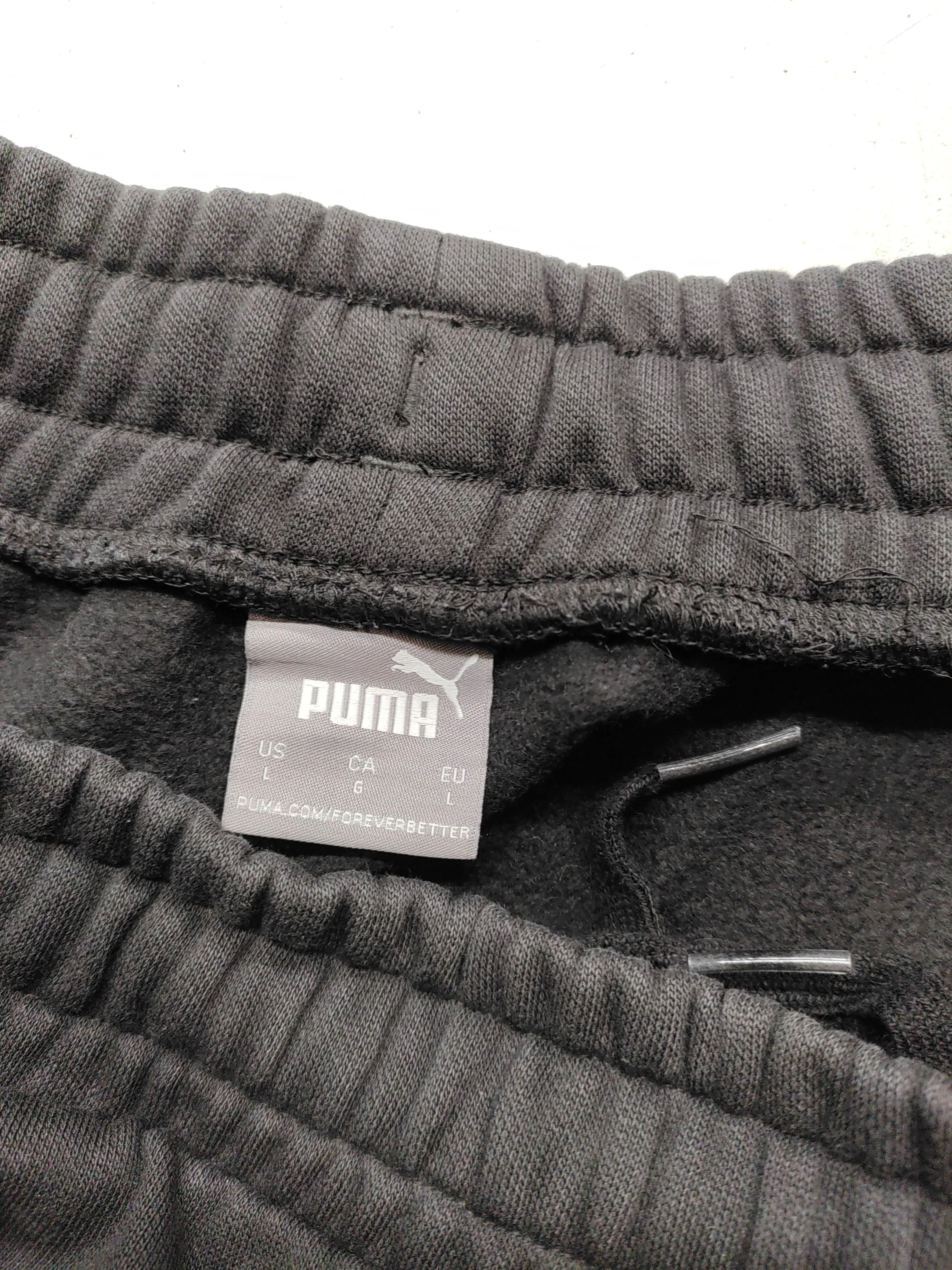 Puma Men's Sports Bottoms L Black Cotton with Polyester, Elastane Sweatpants - Image 7