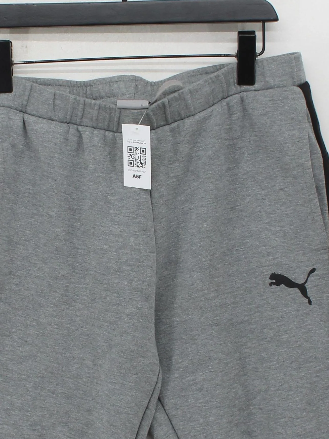 Puma Men's Sports Bottoms L Grey 100% Cotton Sweatpants - Image 3