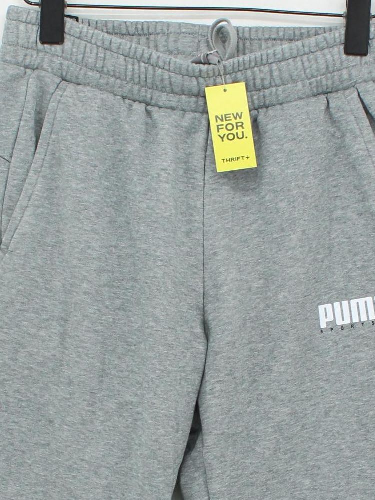 Puma Men's Sports Bottoms M Grey Cotton with Polyester Sweatpants - Image 3