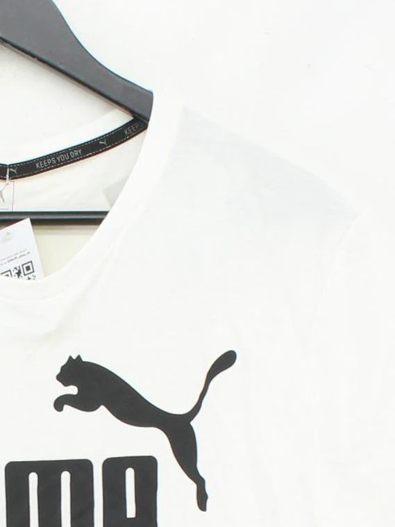 Puma Men's T-Shirt L White Graphic 100% Polyester Basic - Image 3