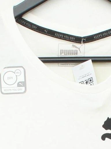 Puma Men's T-Shirt L White Graphic 100% Polyester Basic - Image 4