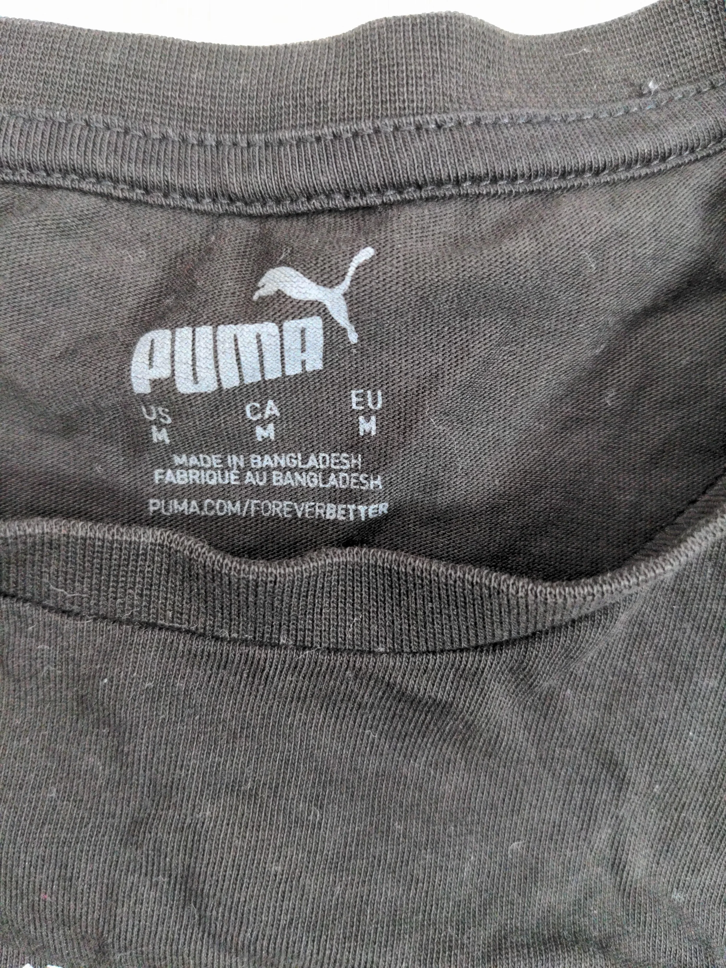 Puma Men's T-Shirt M Black Graphic 100% Cotton Basic - Image 5