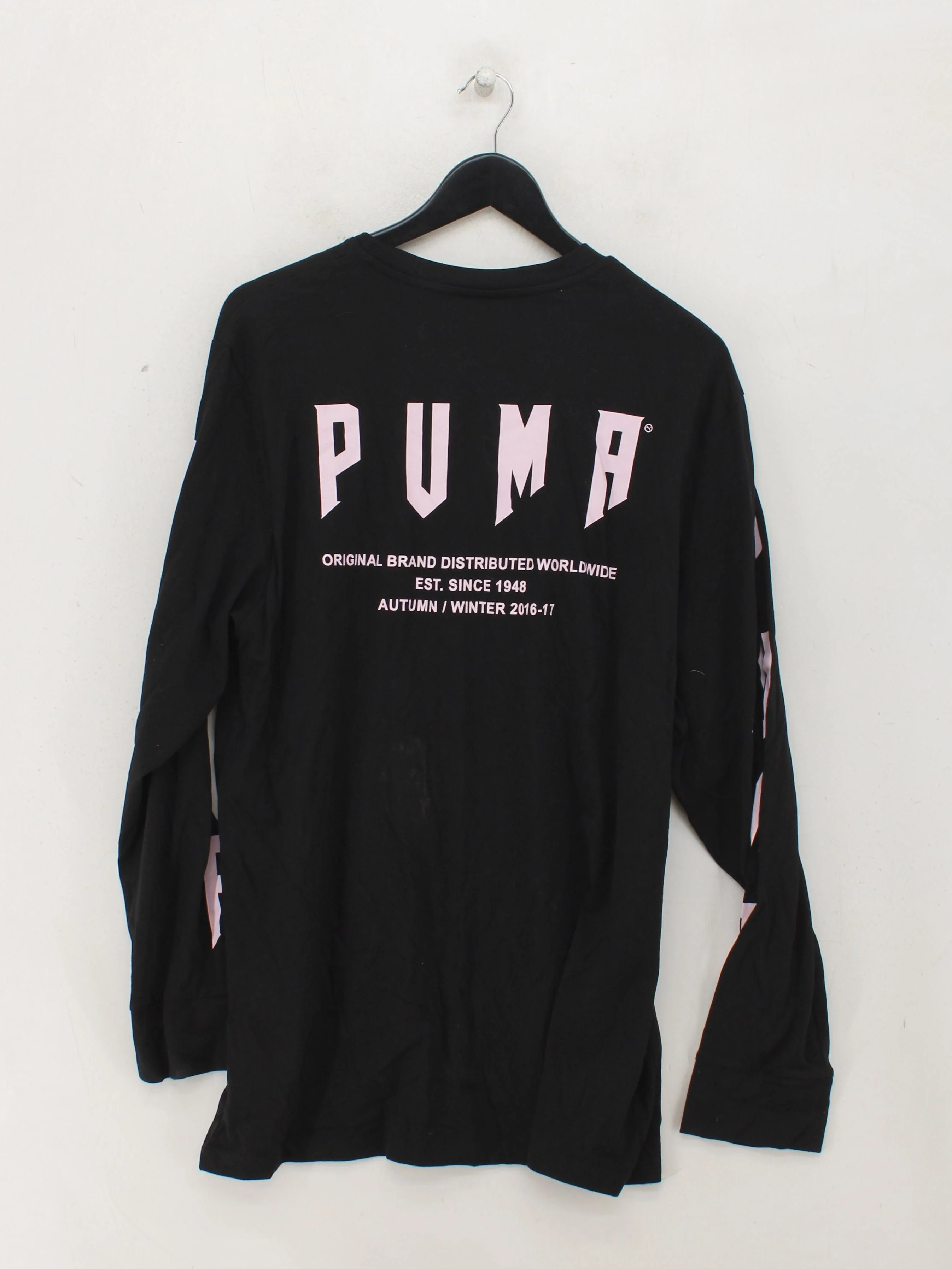 Puma Men's T-Shirt M Black Graphic 100% Cotton Basic - Image 2