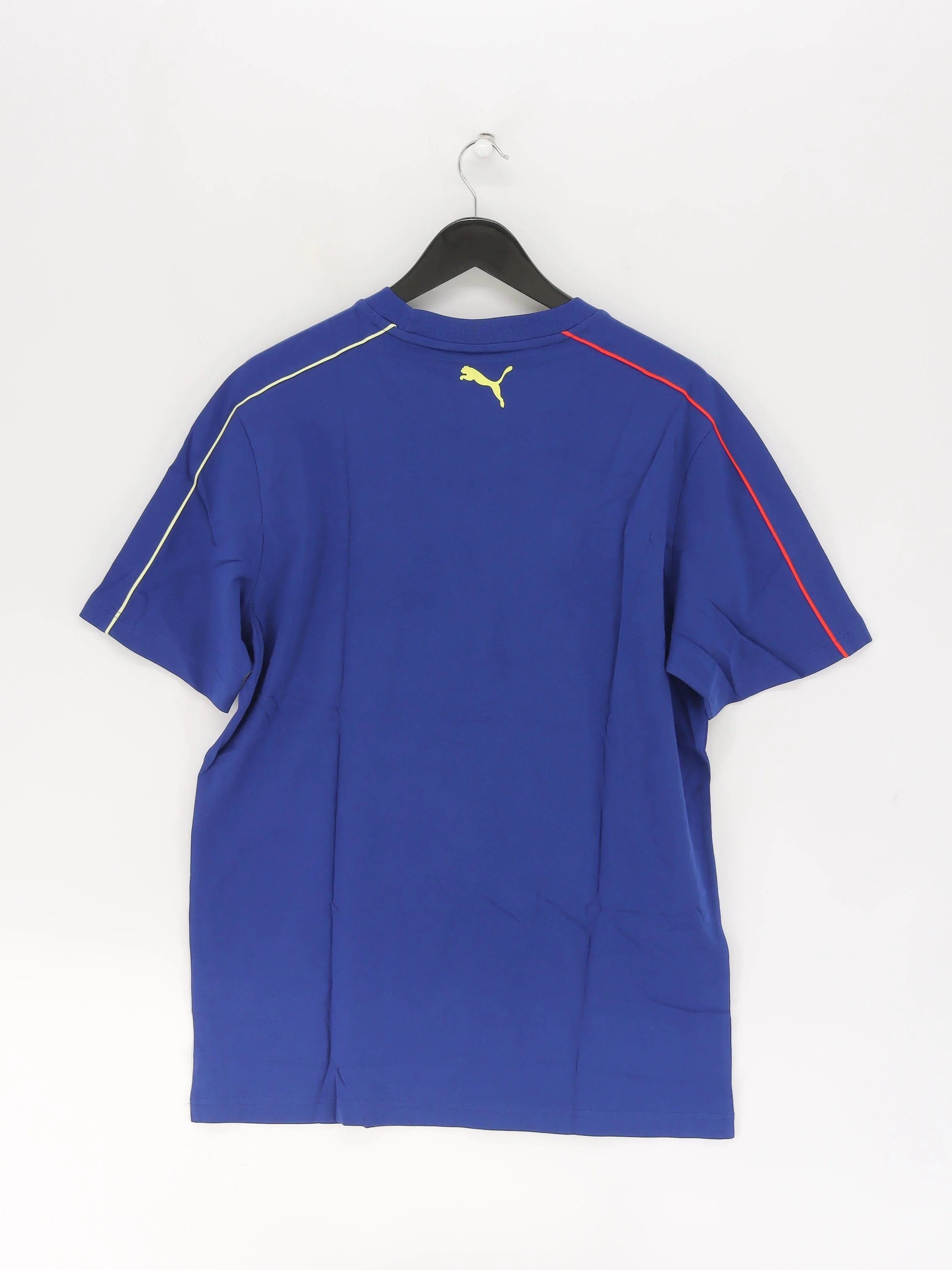 Puma Men's T-Shirt M Blue Cotton with Polyester Crew Neck Basic New with tags - Image 2